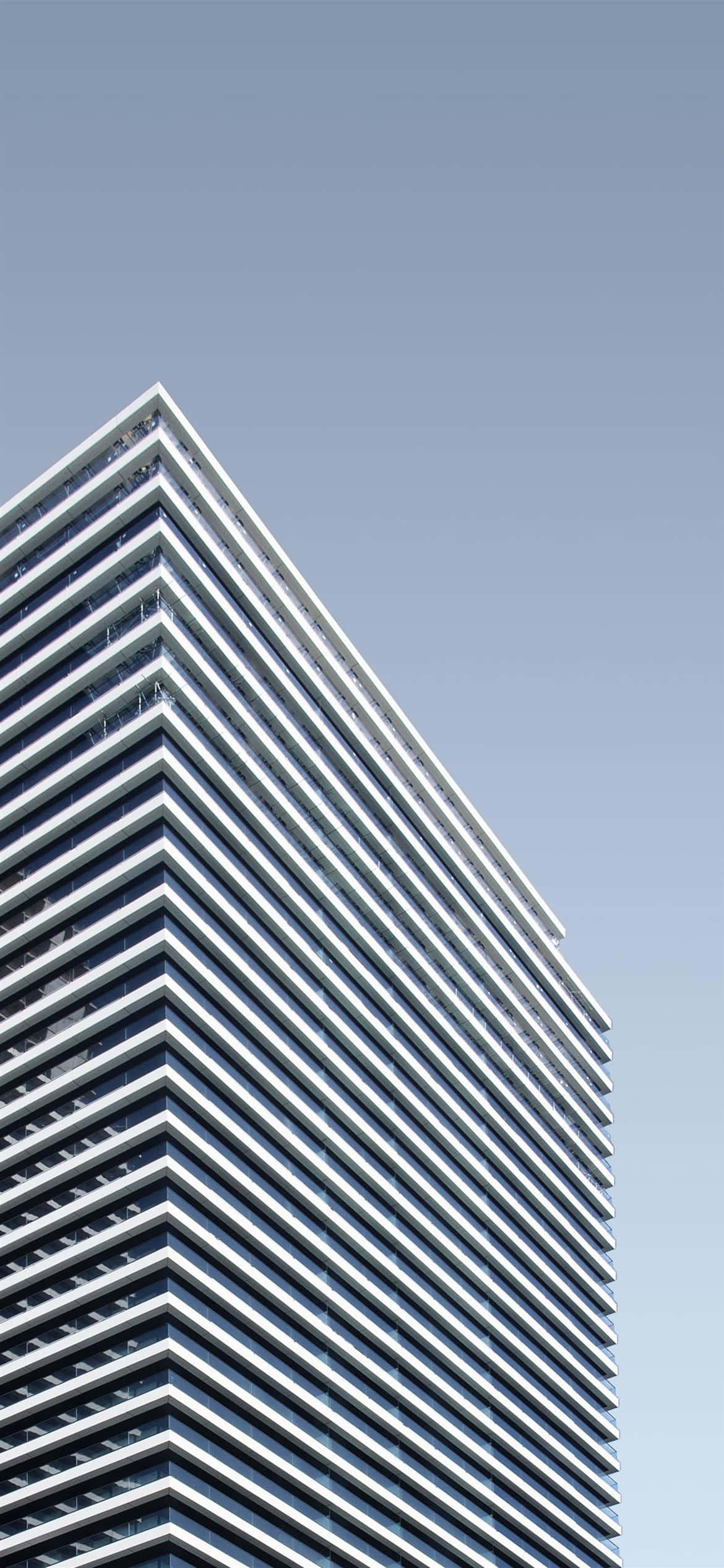 现代iPhone视角下的金丝雀码头建筑群 壁纸