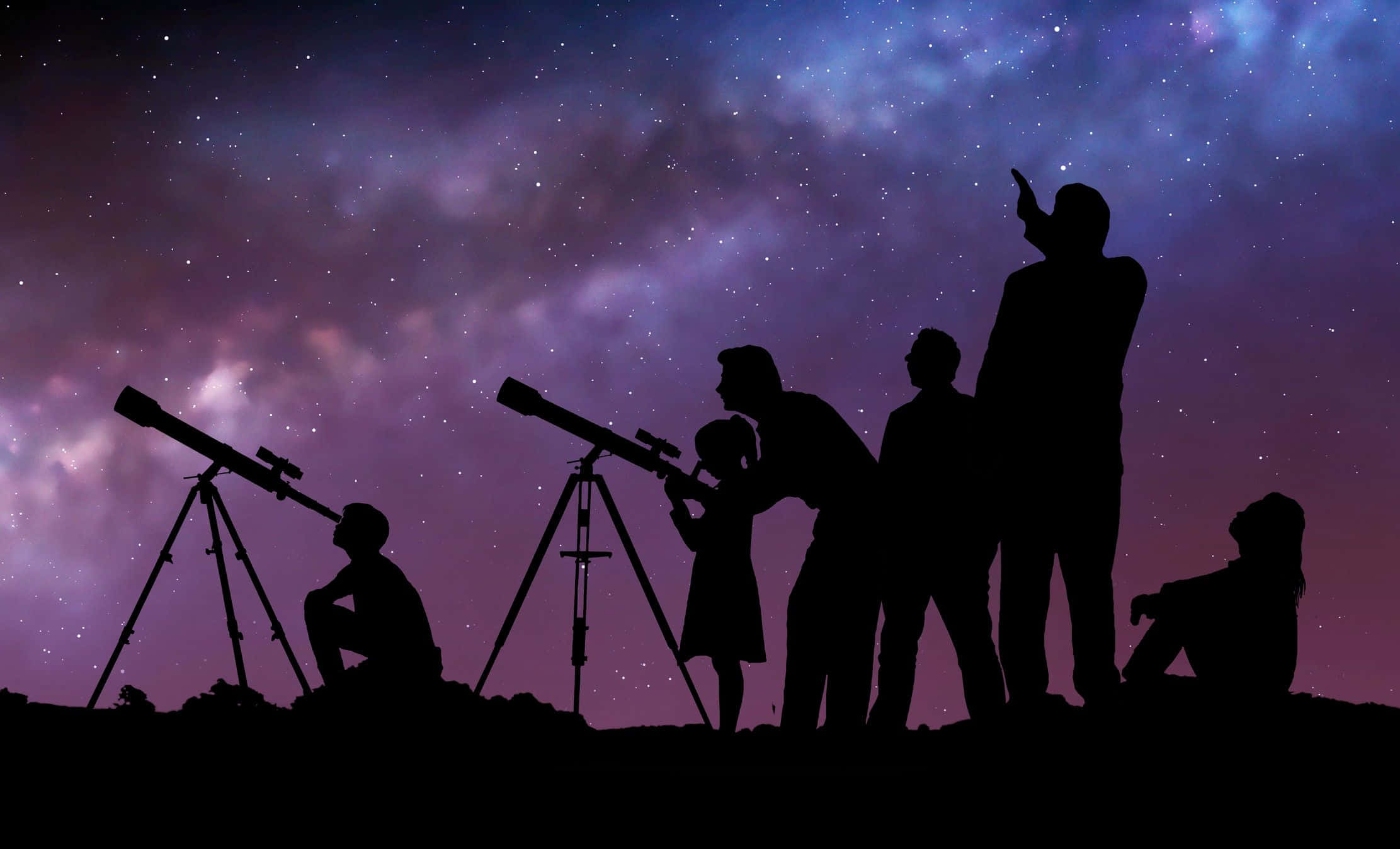 璀璨星空夜景 壁纸