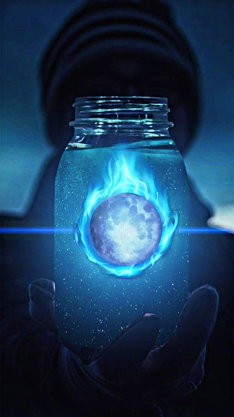 瓶中霓虹月 壁纸