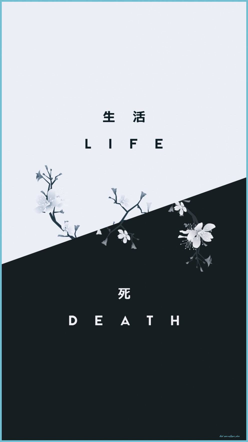 生死动漫黑白iPhone壁纸 壁纸