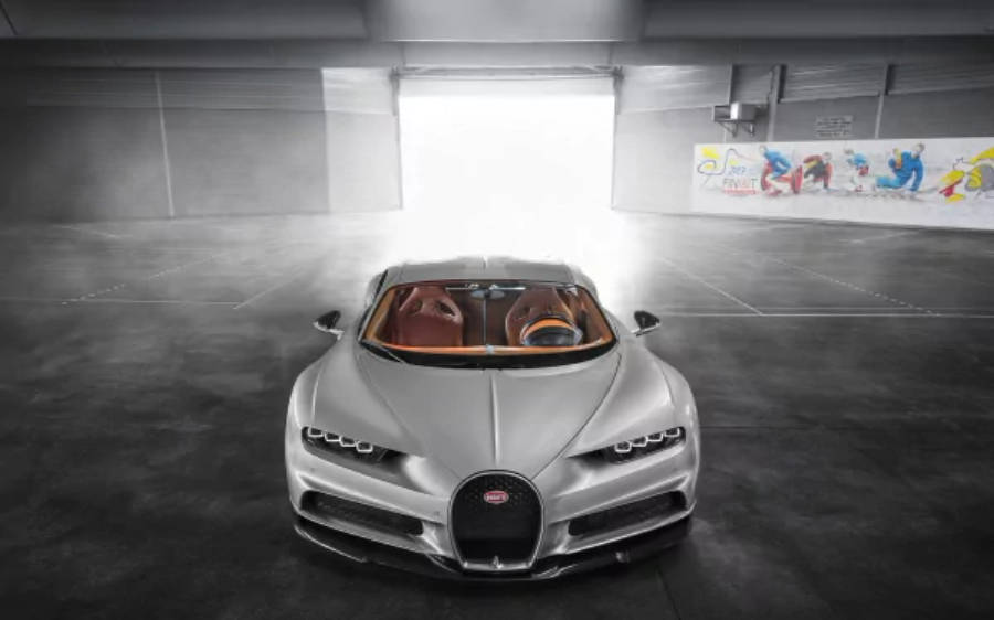 白色布加迪Chiron 4K 壁纸