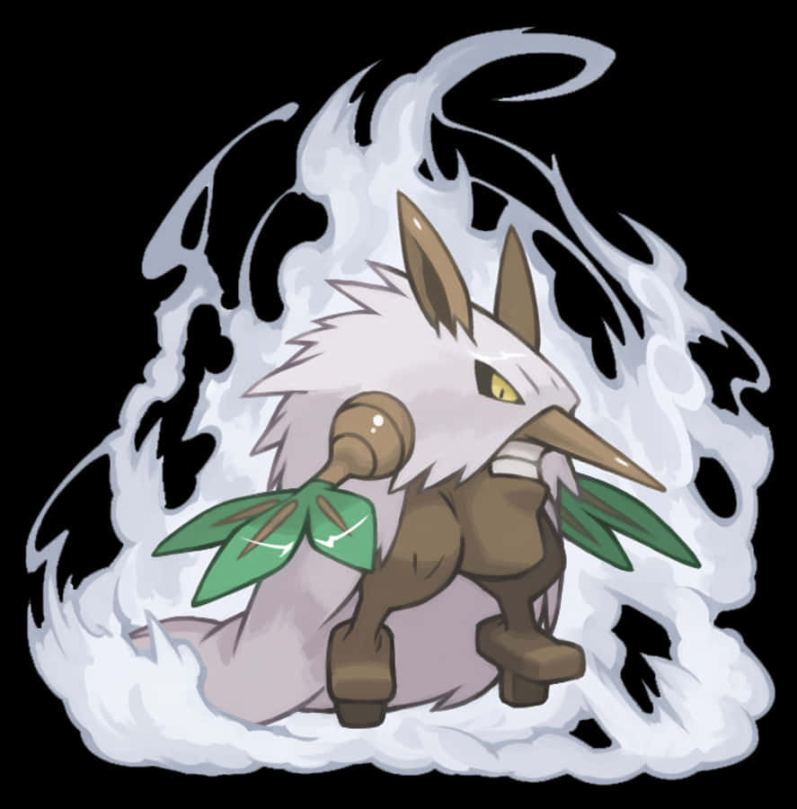 白色烟雾中的Shiftry 壁纸