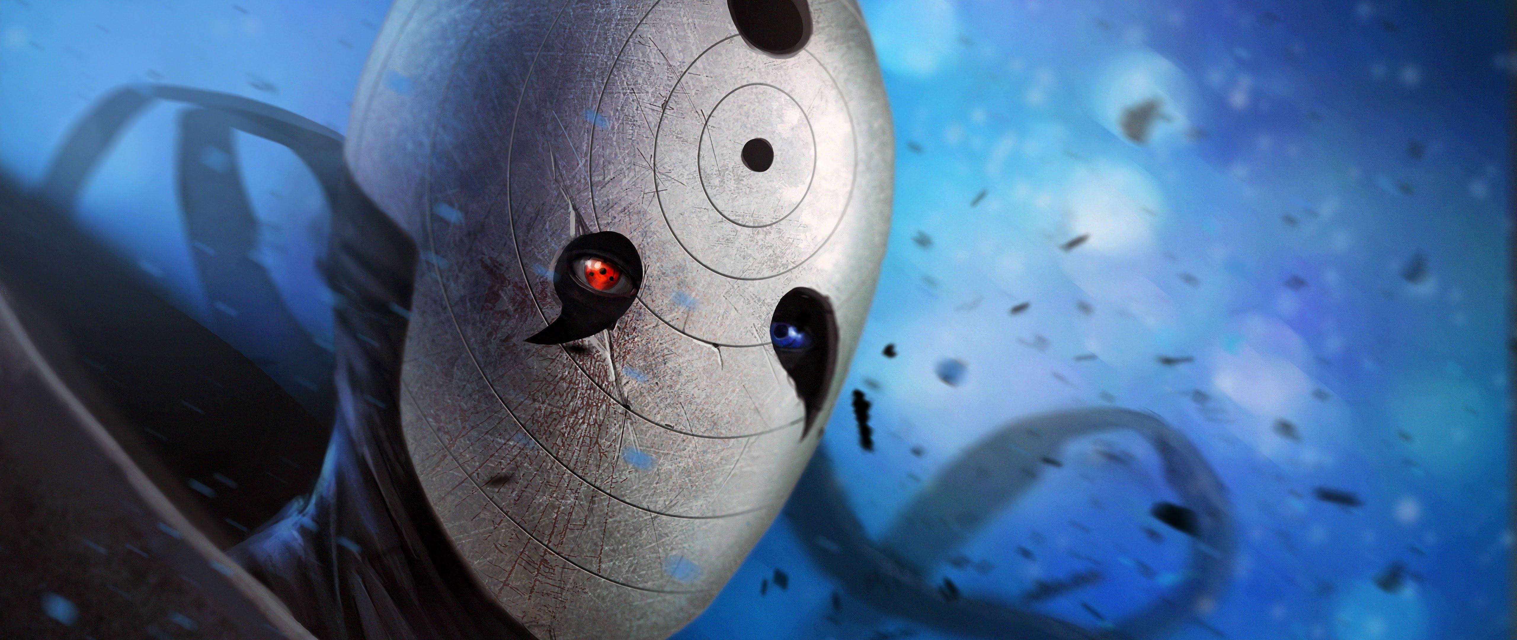 白色面具带土 4K 壁纸