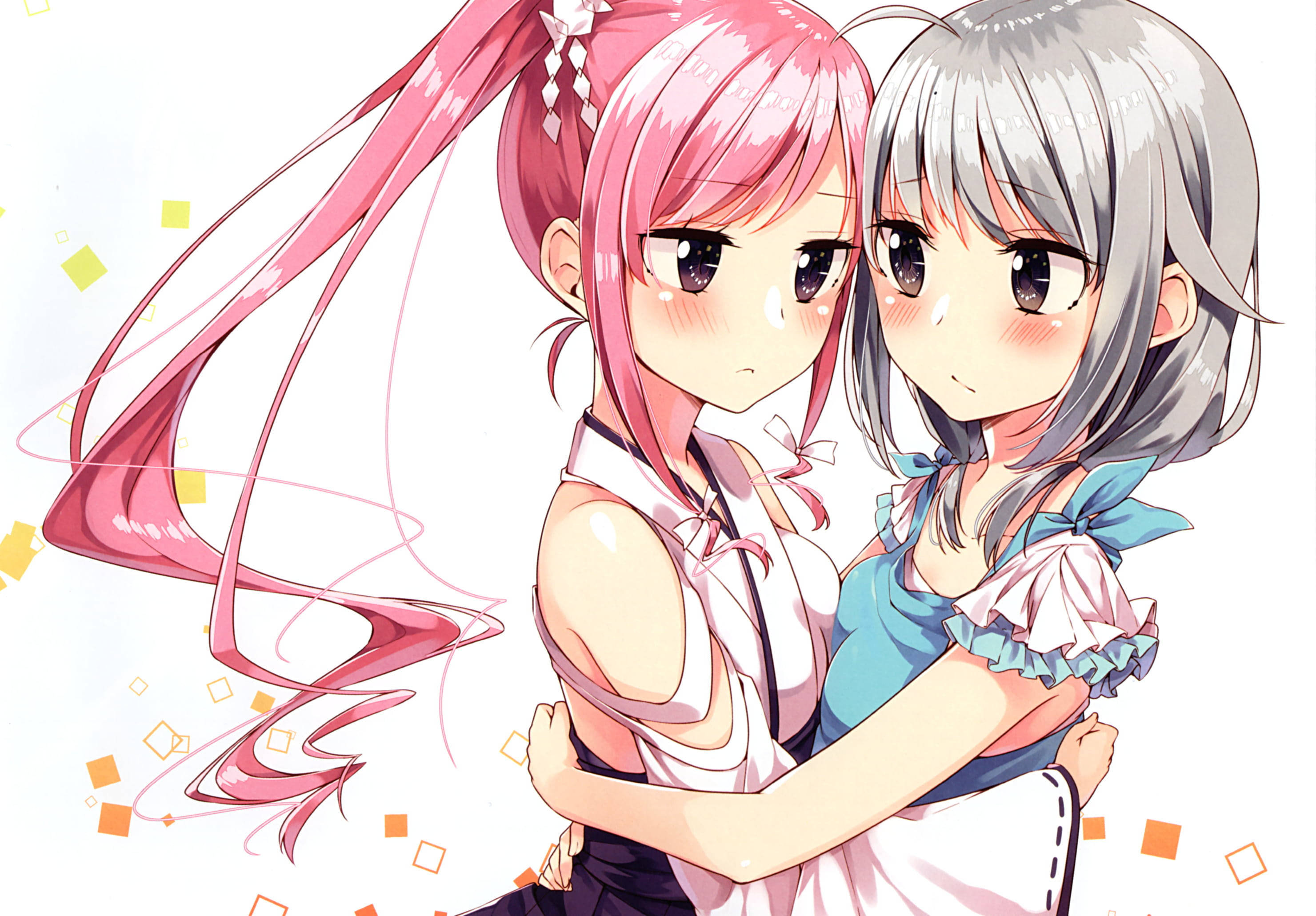 相爱的动漫百合情侣 壁纸