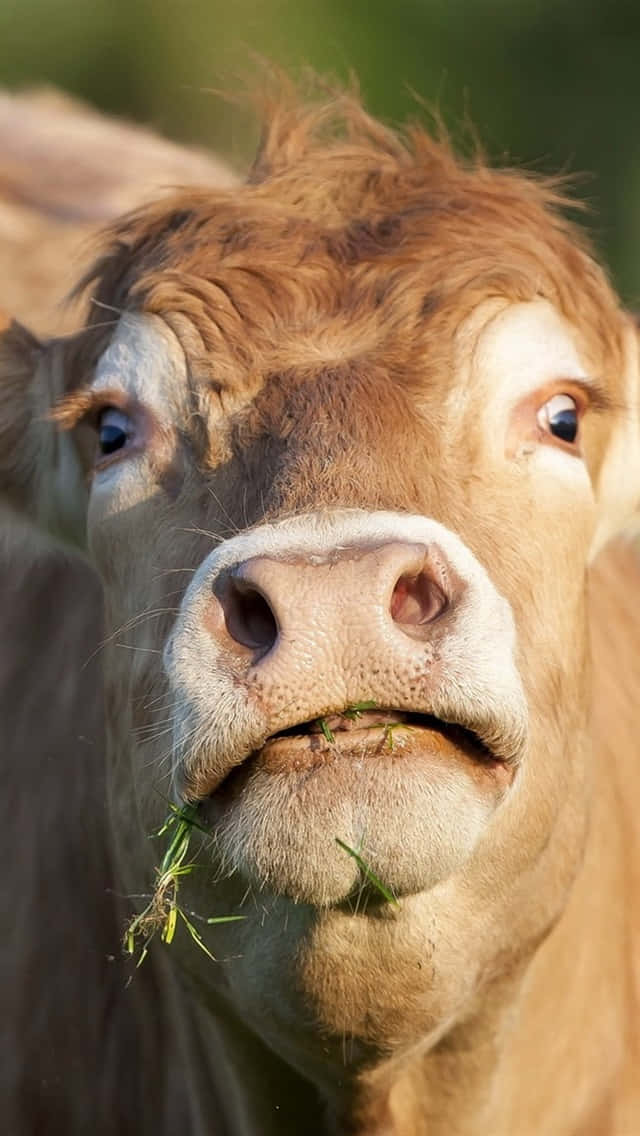 “看这头可爱至极的小牛！” 壁纸