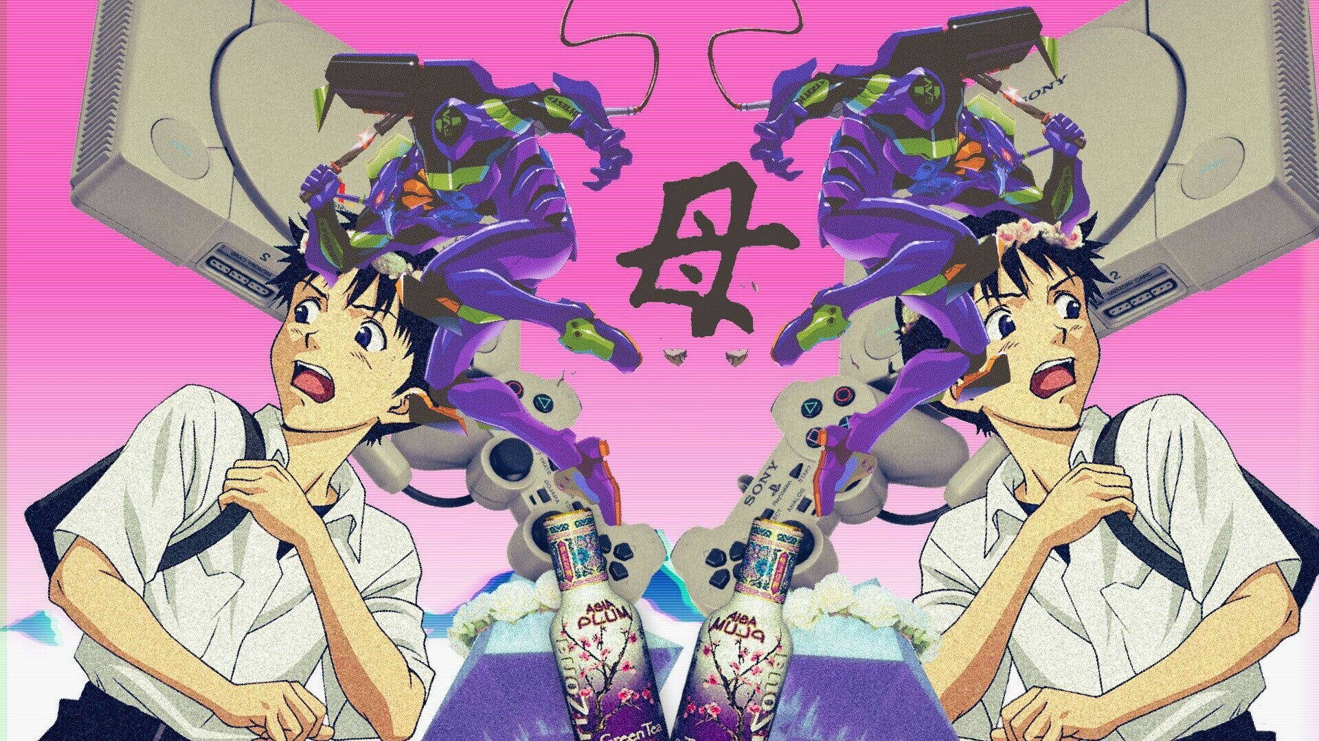 碇真嗣复古动漫美学 壁纸
