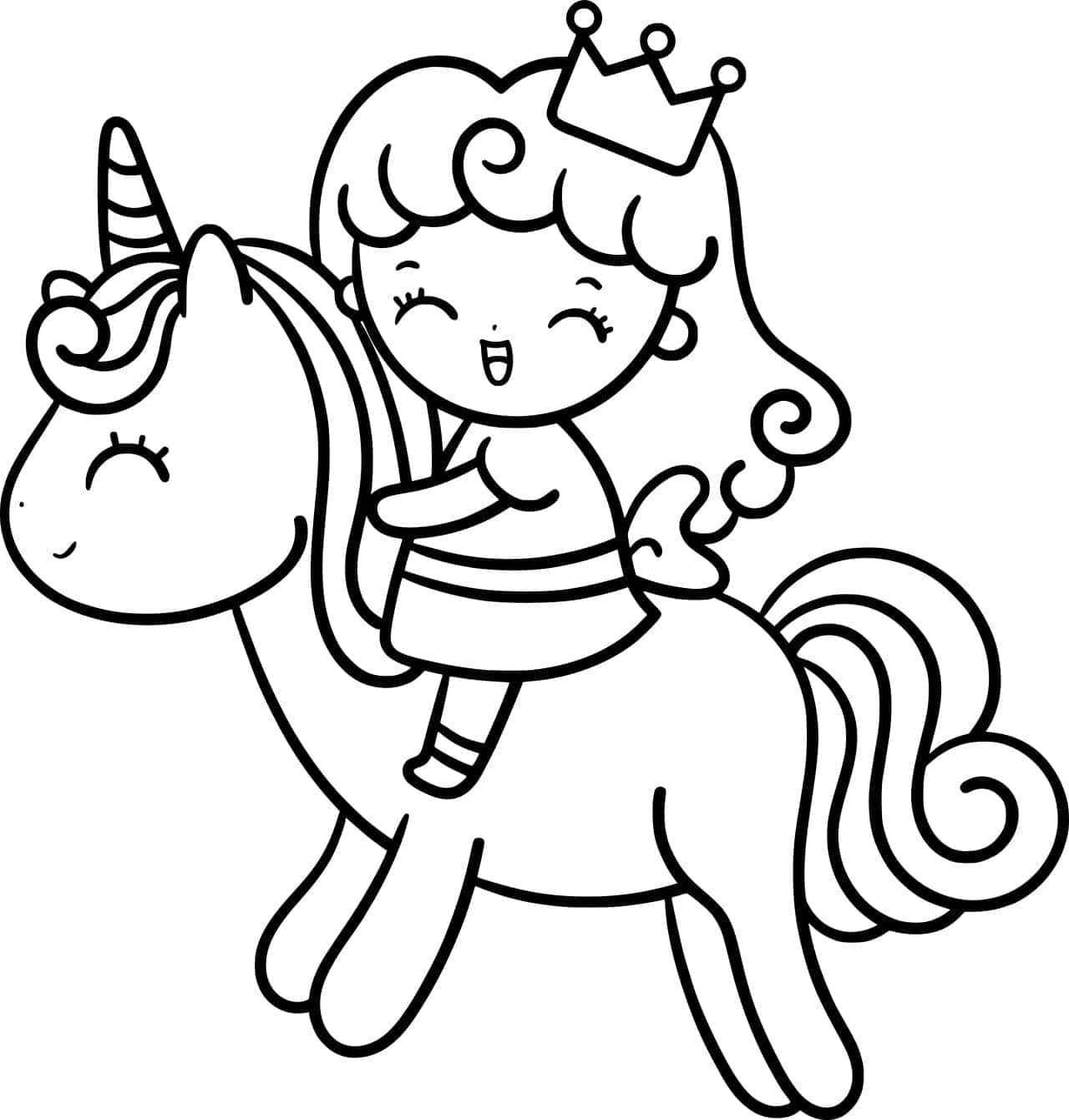 神奇独角兽填色画 壁纸