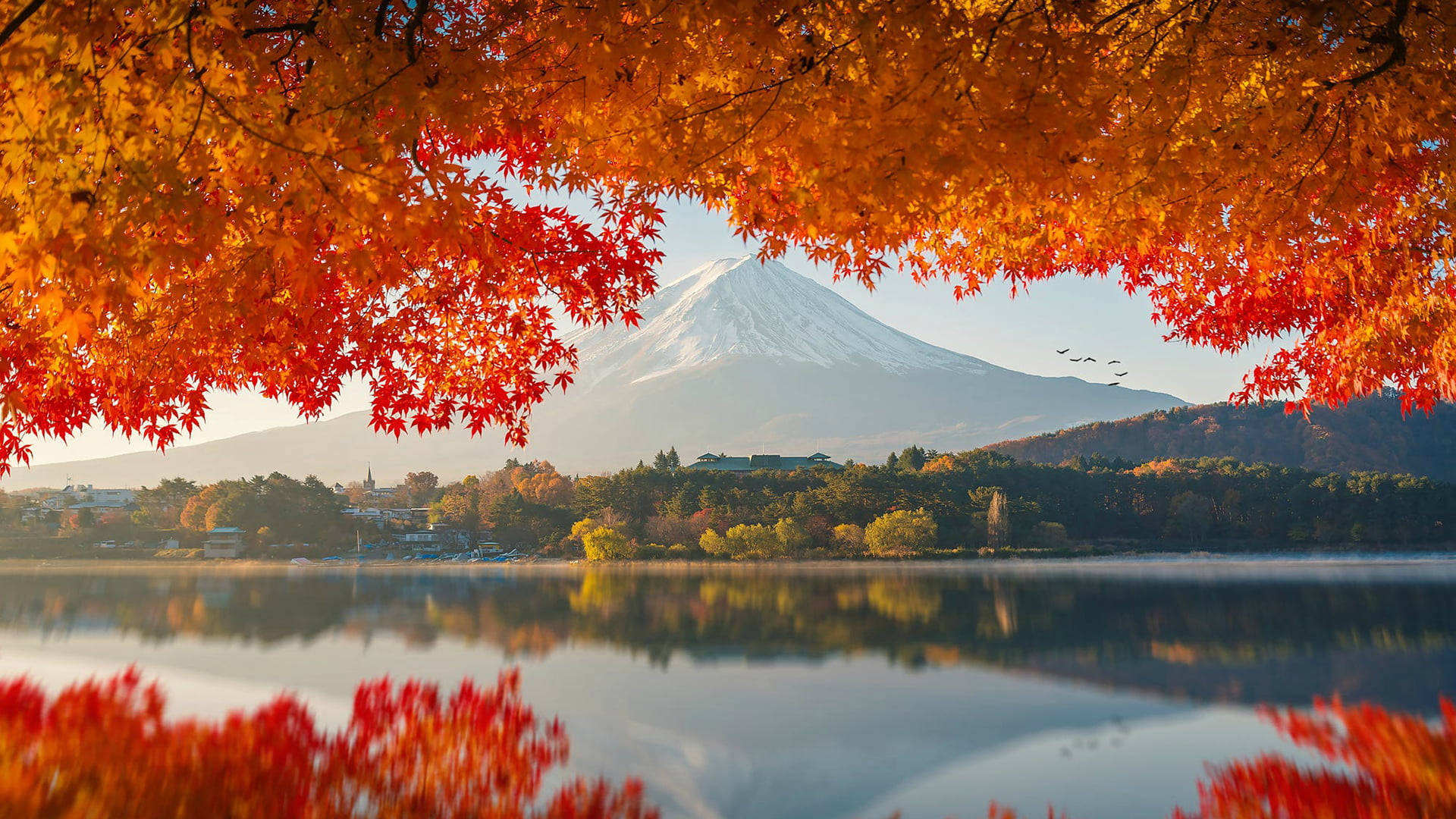 秋日富士山MacBook壁纸 壁纸