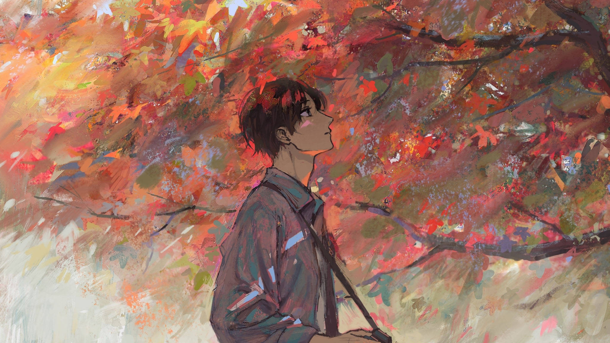 秋日美学男孩 壁纸