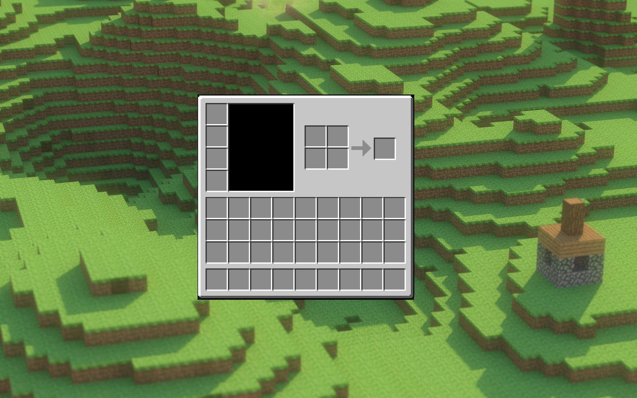 空空的Minecraft物品栏 壁纸
