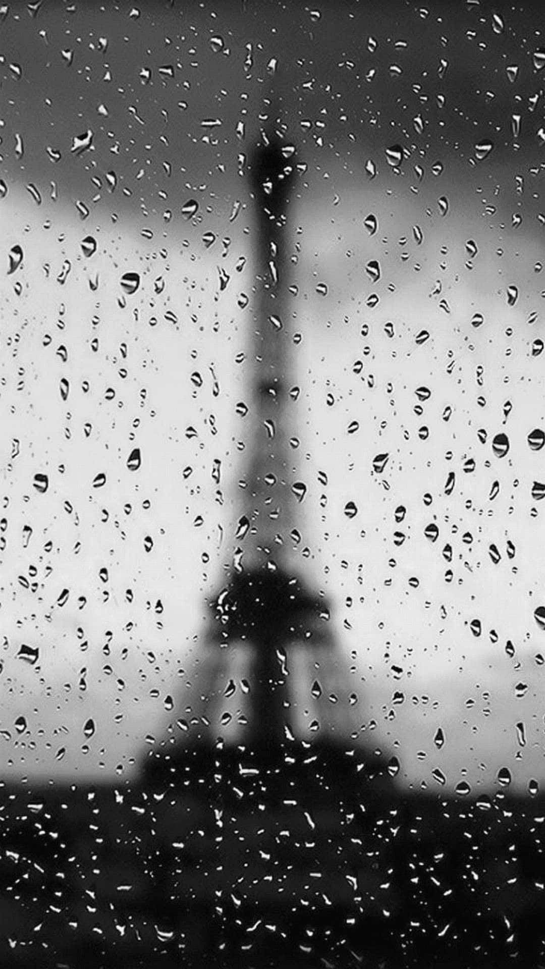 窗户上的雨滴 壁纸