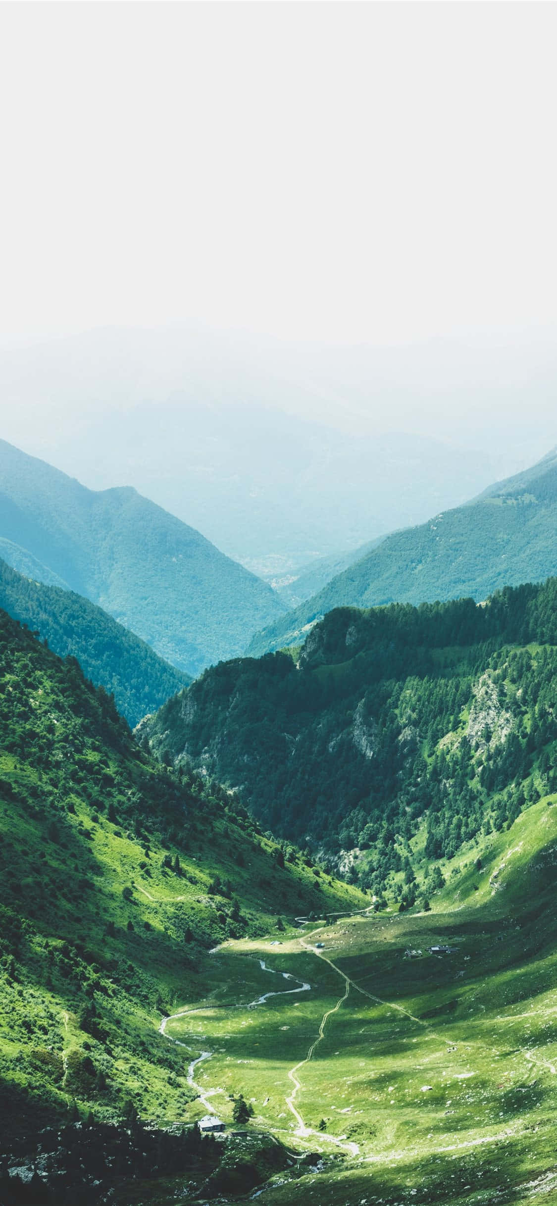 站在山顶，眺望广阔地平线 壁纸