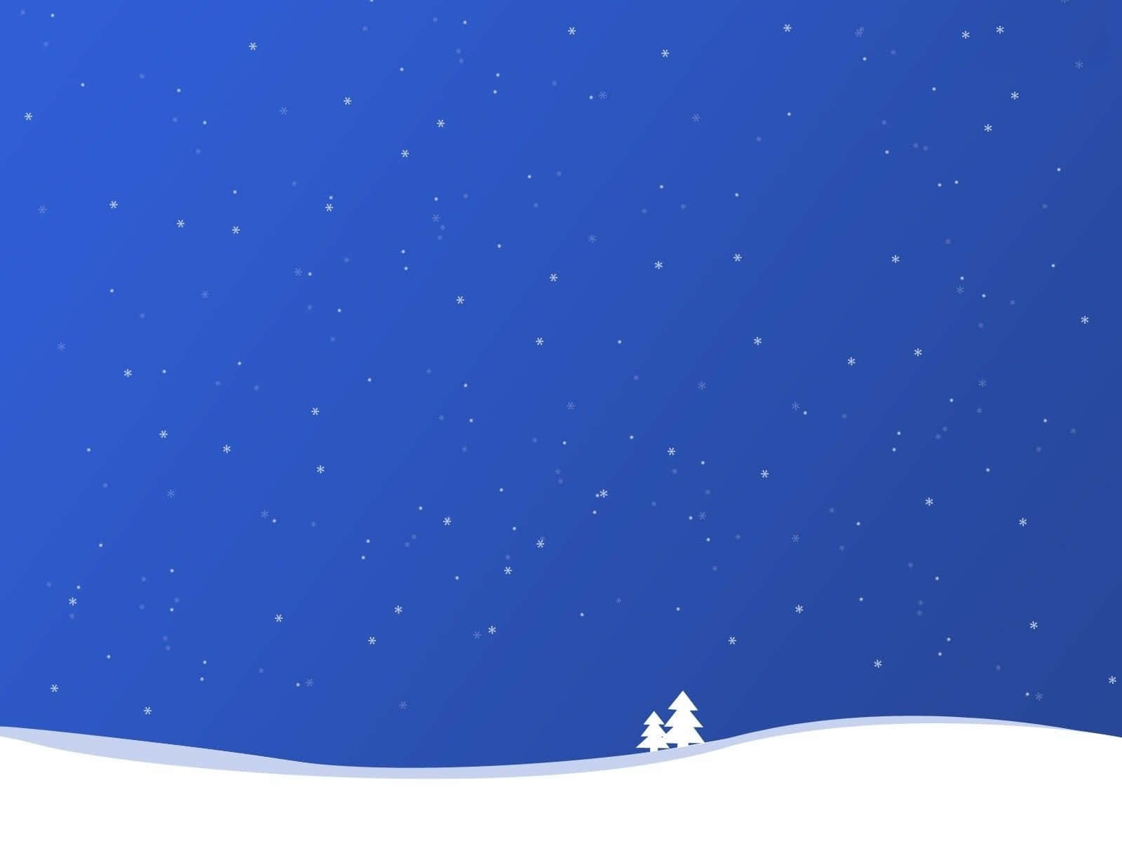 简约圣诞夜雪景iPad壁纸 壁纸