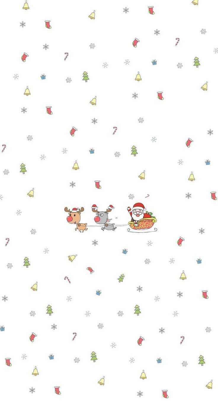 简约圣诞雪橇 壁纸