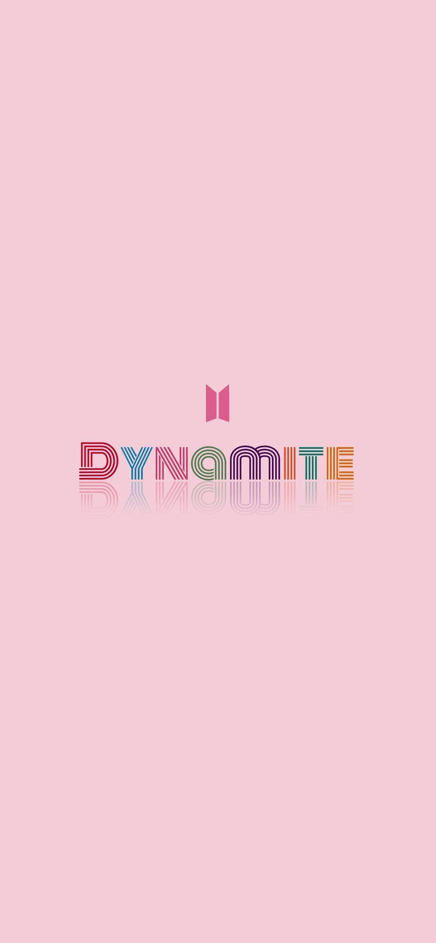 简约粉色BTS Dynamite标志
