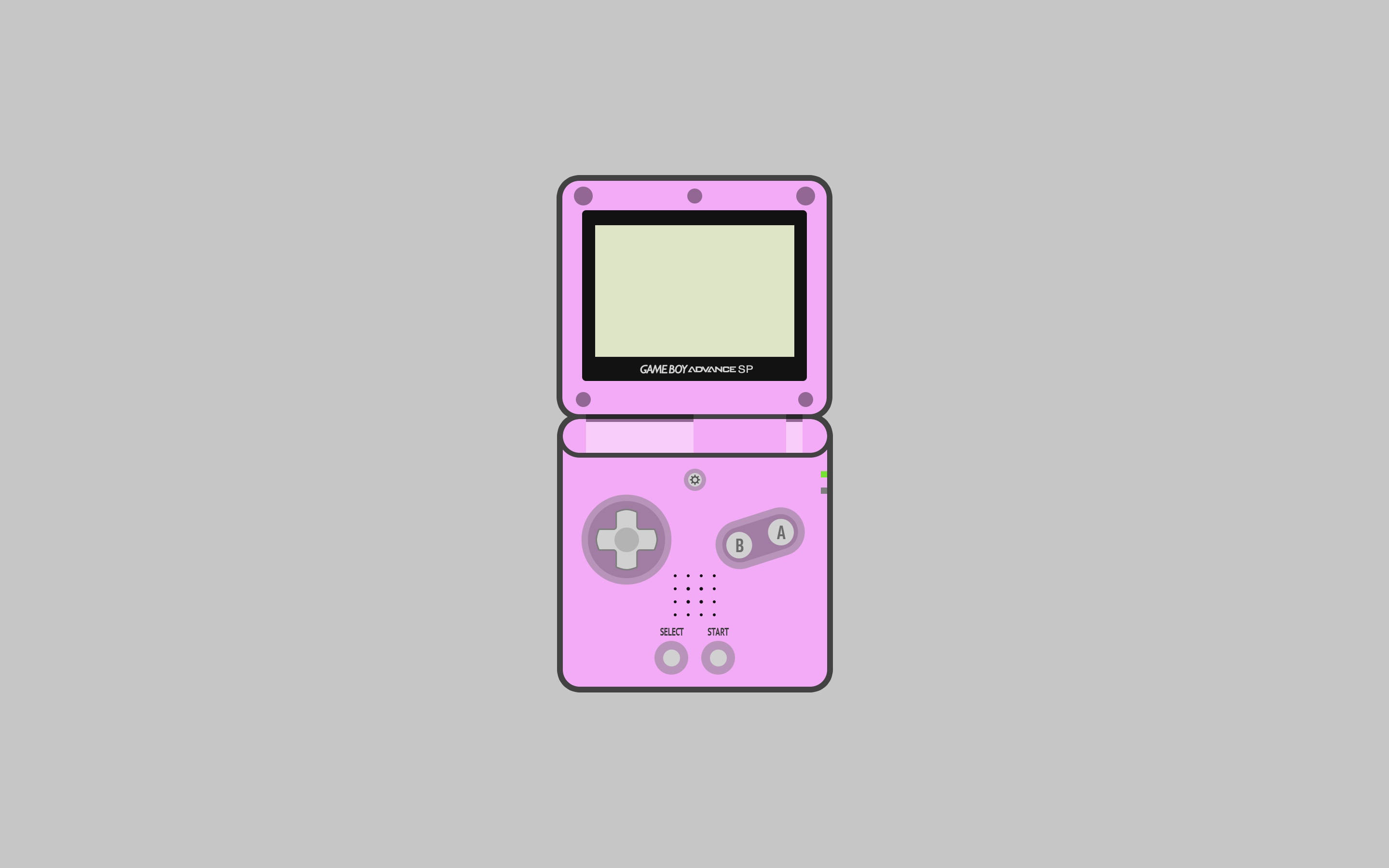 简约粉色Game Boy Advance SP艺术 壁纸