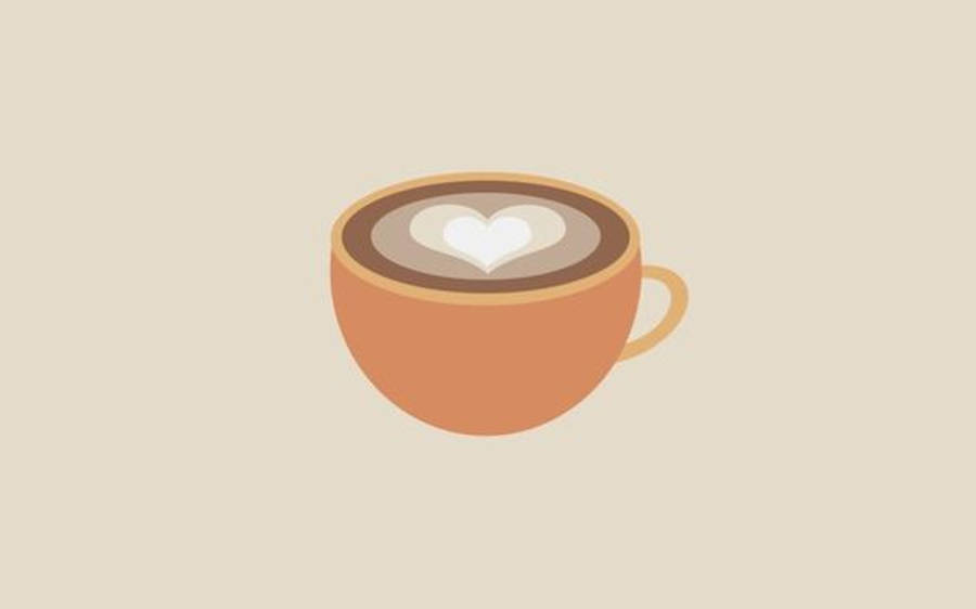 简约美学卡布奇诺咖啡杯 壁纸