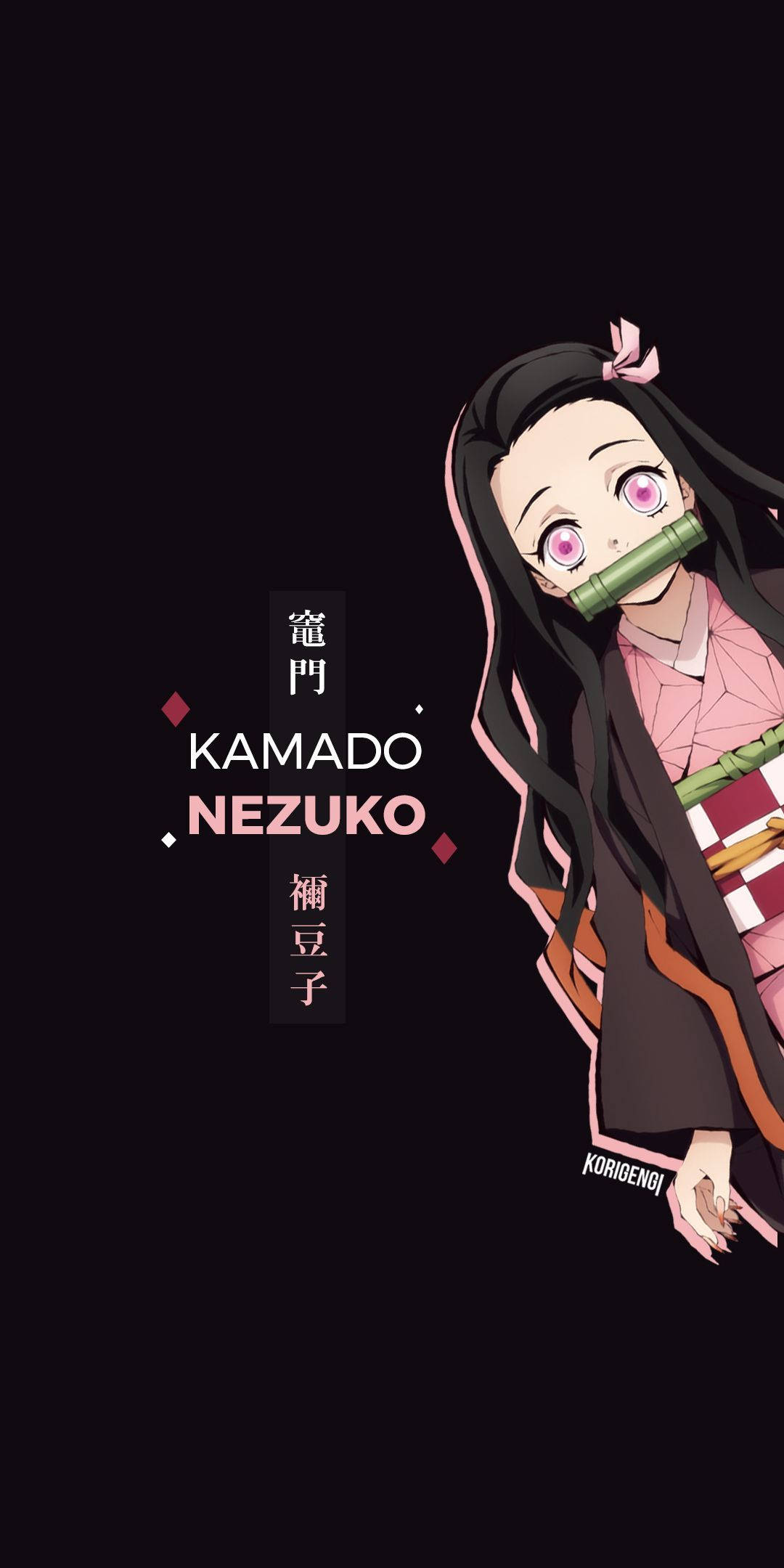 简约风格祢豆子美学数字艺术 壁纸