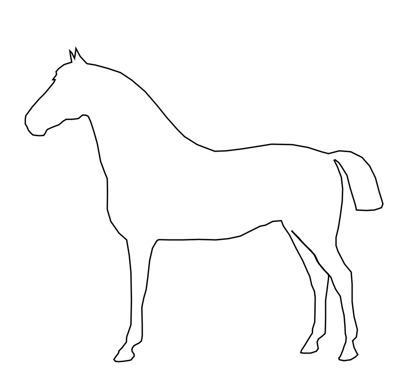 简约马匹线条画 壁纸