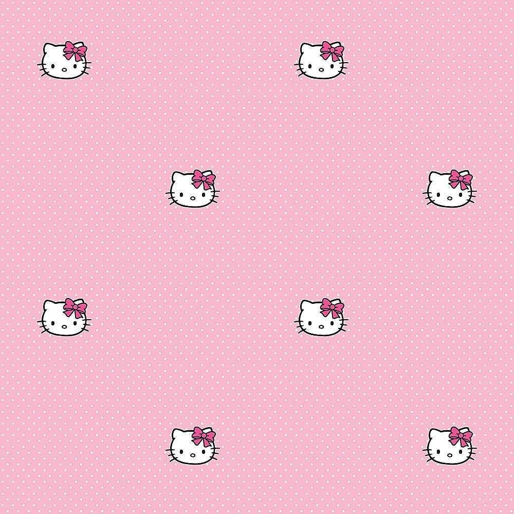 粉色Hello Kitty头像图案 壁纸