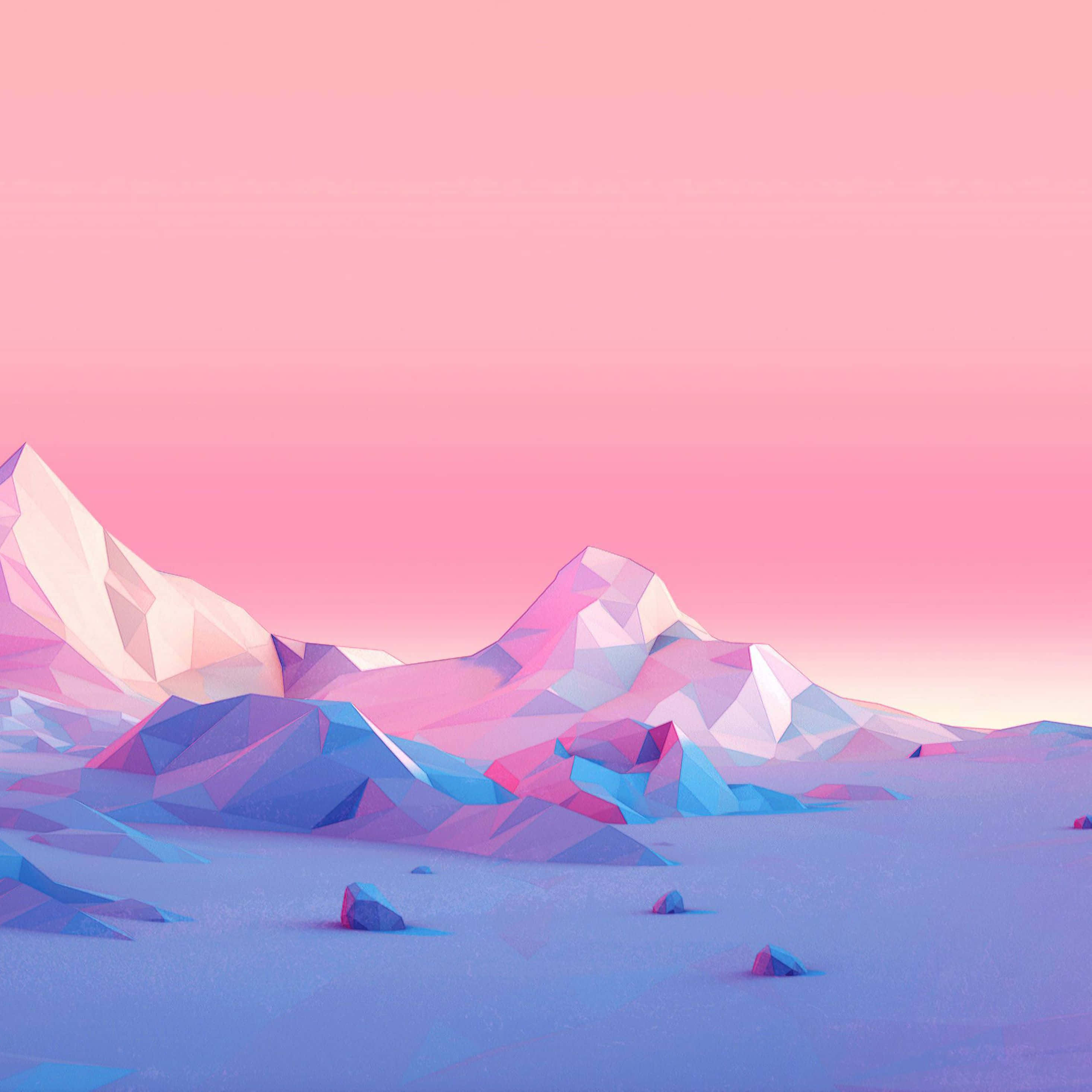 粉色iPad IOS美学背景 壁纸