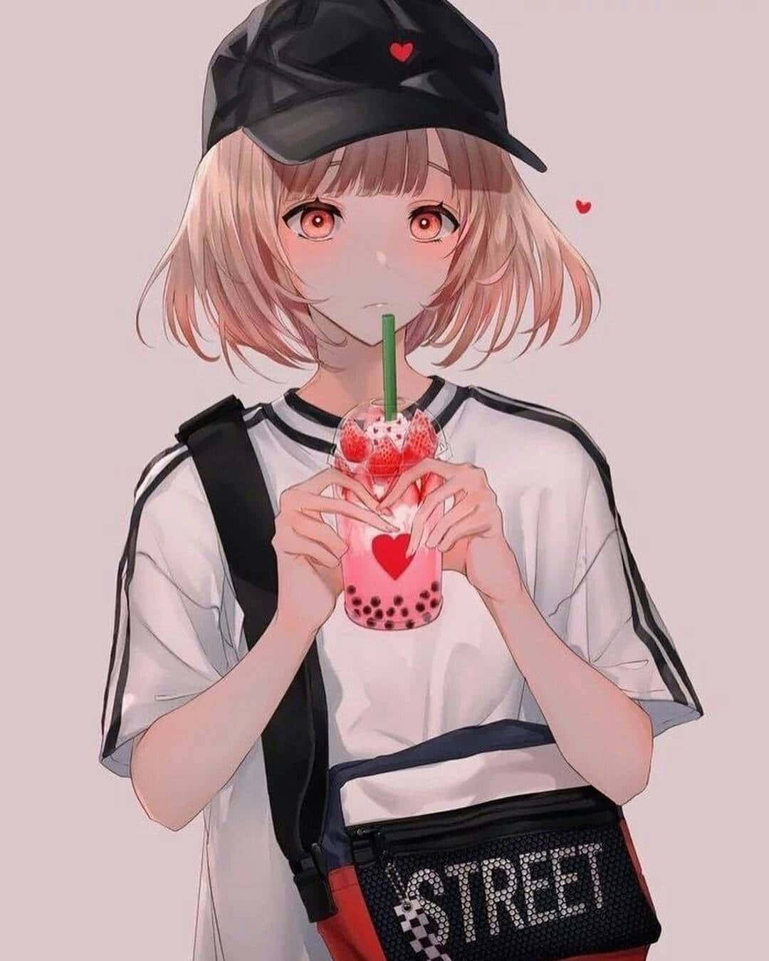 粉色动漫美学图片 壁纸