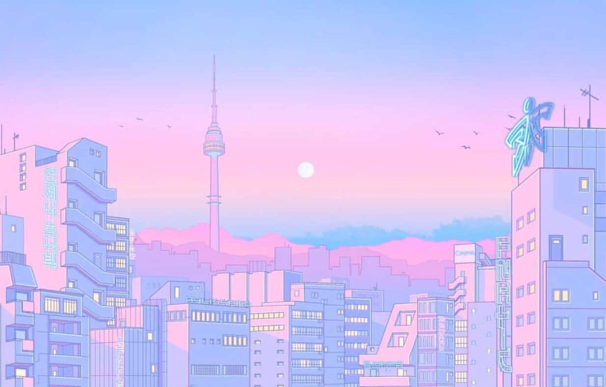 粉色动漫美学图片 壁纸