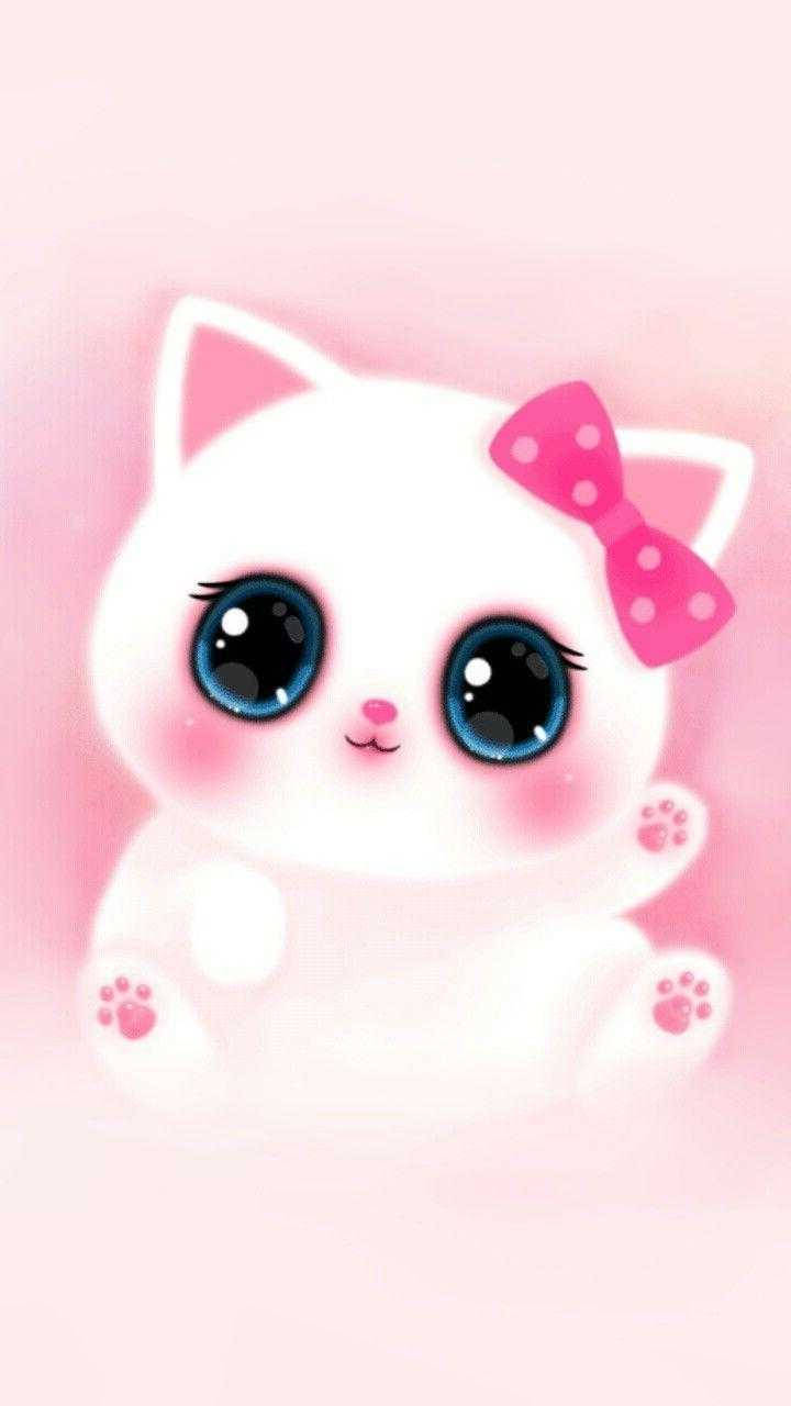 粉色可爱猫咪 壁纸
