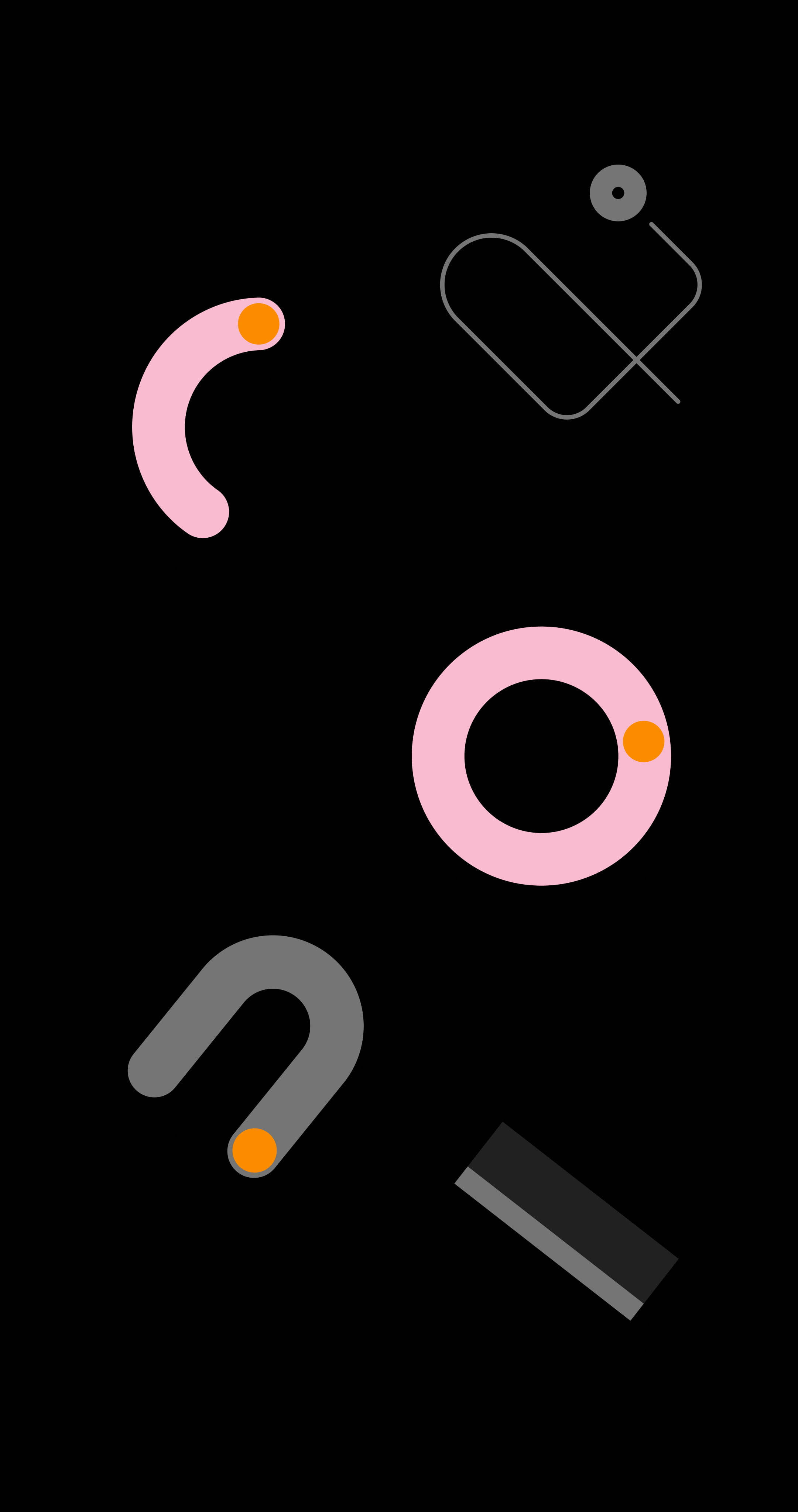 粉色图形谷歌Pixel 4背景 壁纸