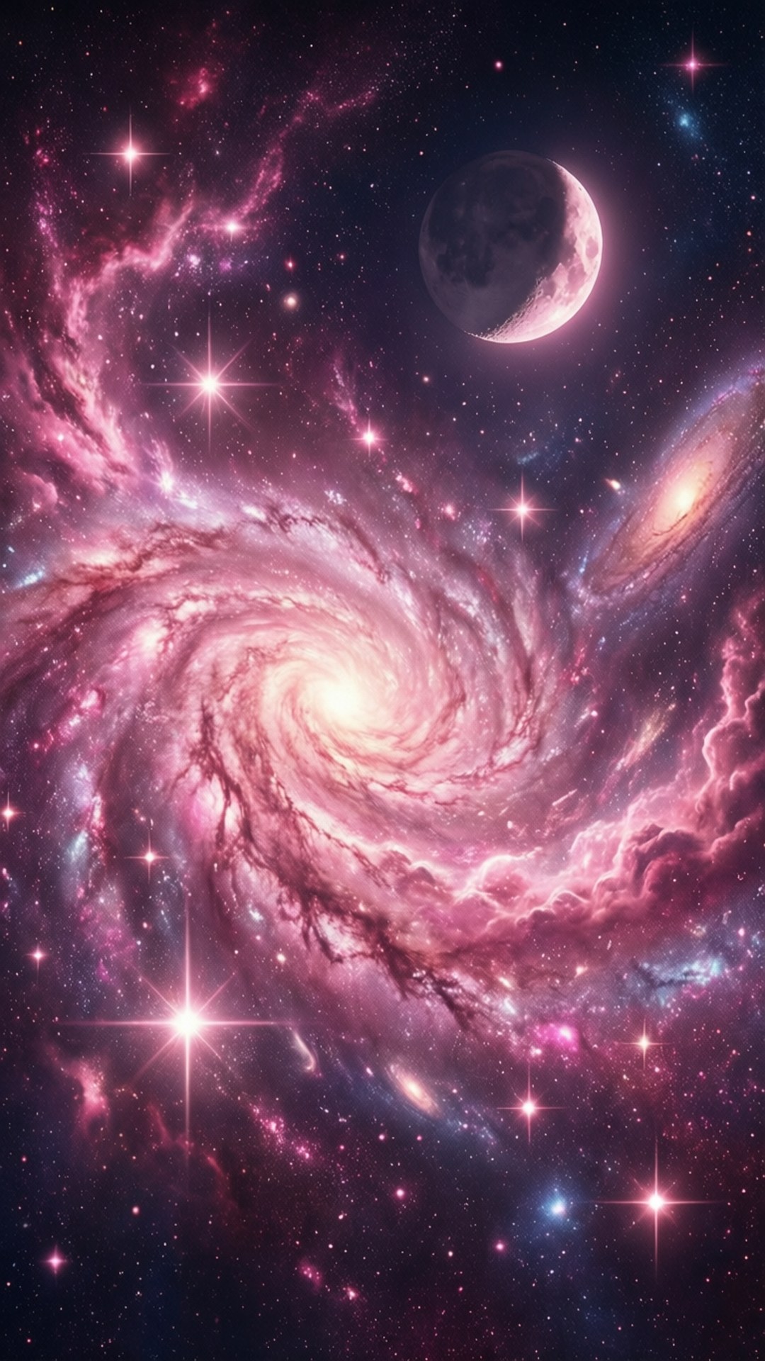 粉色星系 壁纸