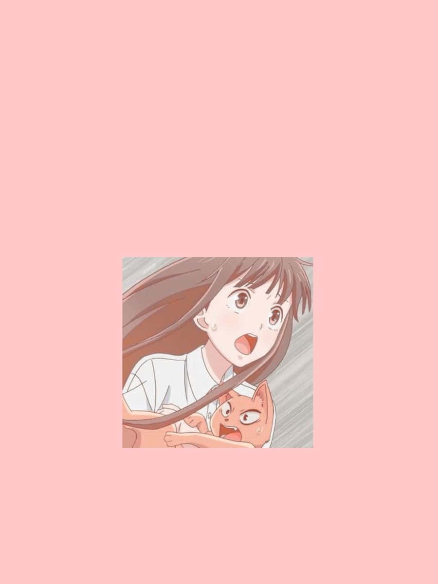 粉色简约风格《水果篮子》本田透动漫壁纸 壁纸