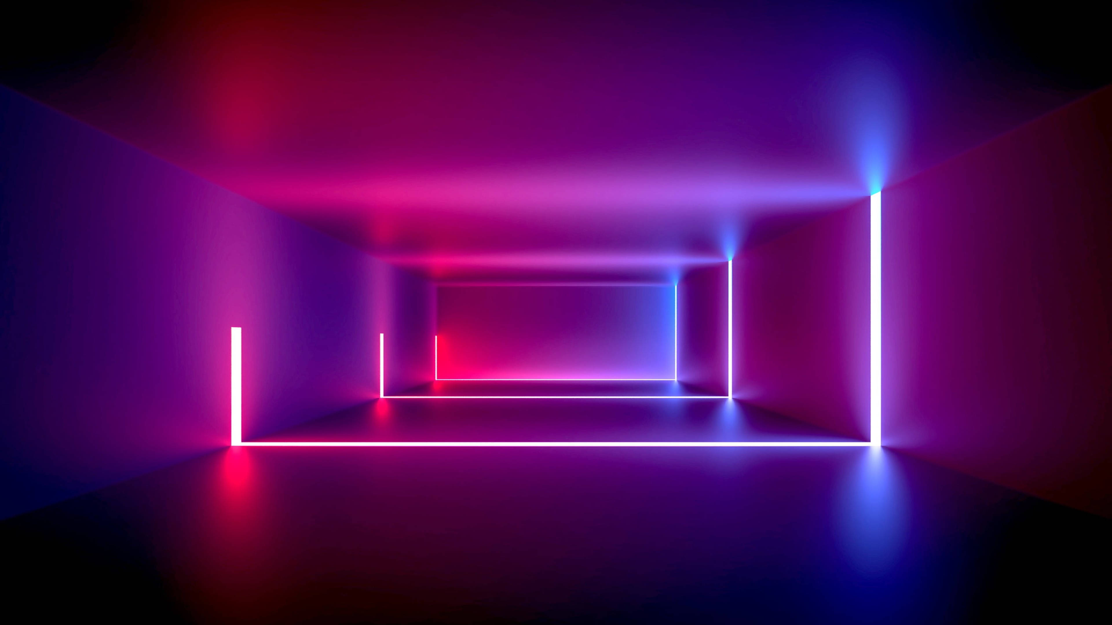 紫色LED房间4K 壁纸