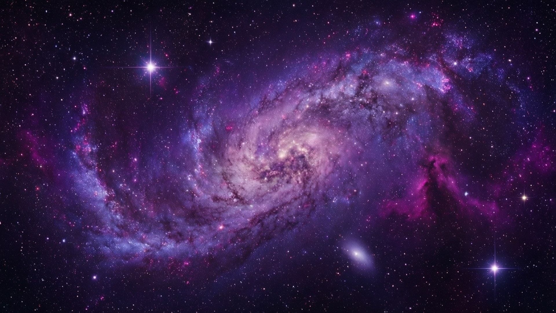 紫色星系星云 壁纸