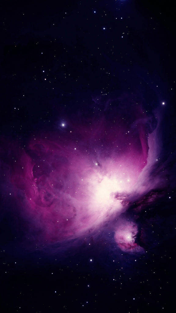 紫色星系黑色帷幕 壁纸