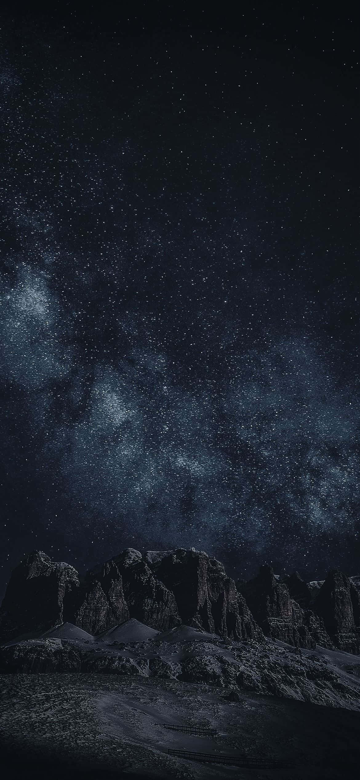 繁星与银河的夜空 壁纸