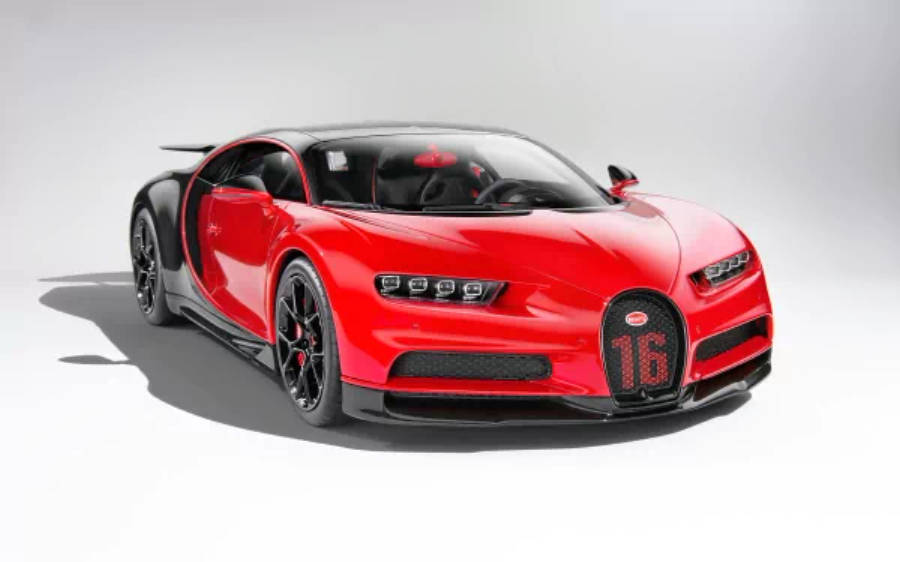 红色布加迪Chiron 4K 壁纸