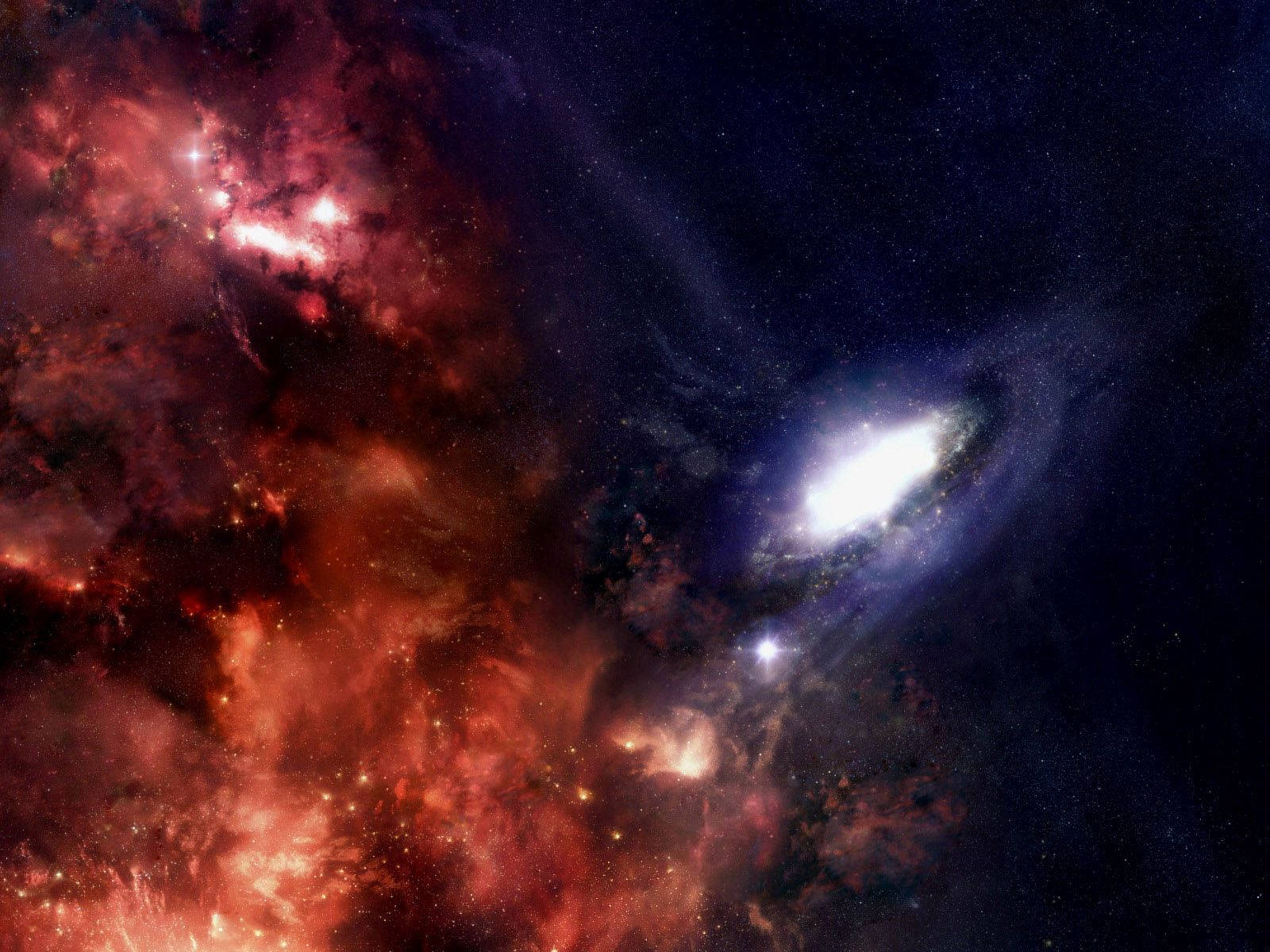 红色星云星系宇宙壁纸