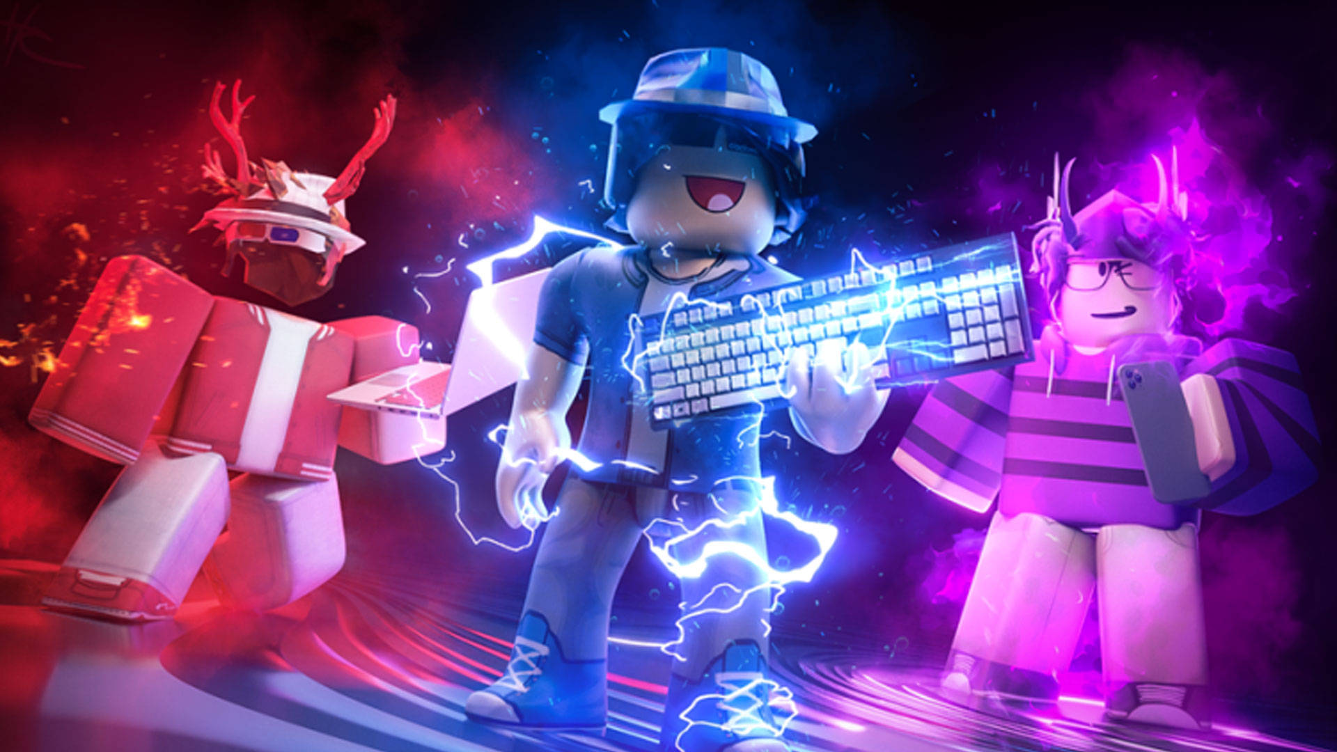红蓝紫酷炫Roblox 壁纸