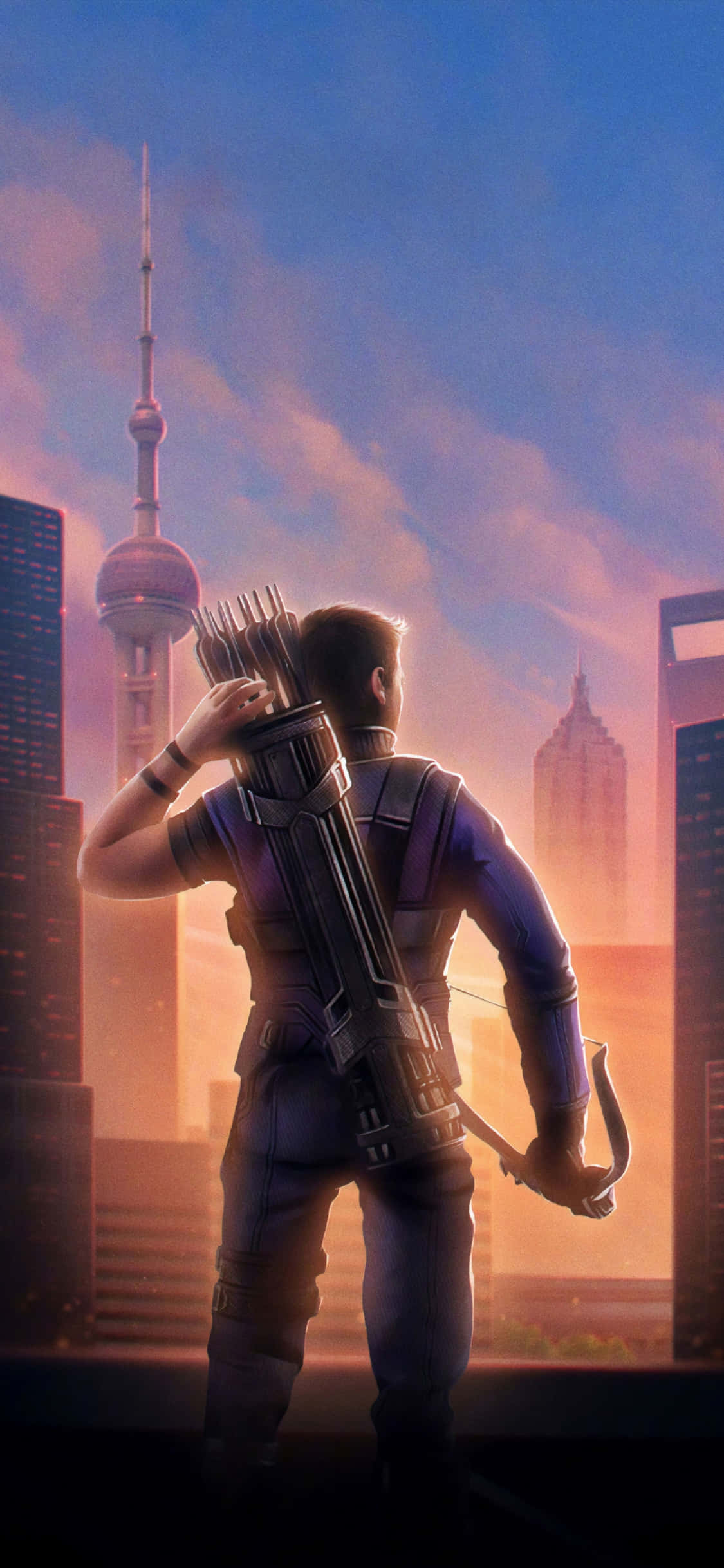 “终极守护者，鹰眼守护我们的世界安全。” 壁纸