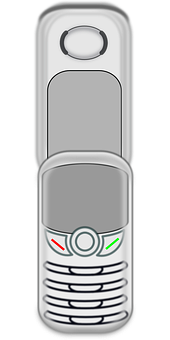 经典翻盖手机矢量插图 壁纸