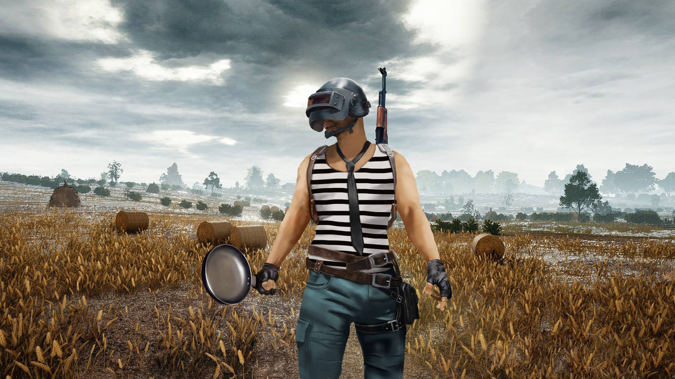 维克多在PUBG中手持平底锅 1366x768 壁纸
