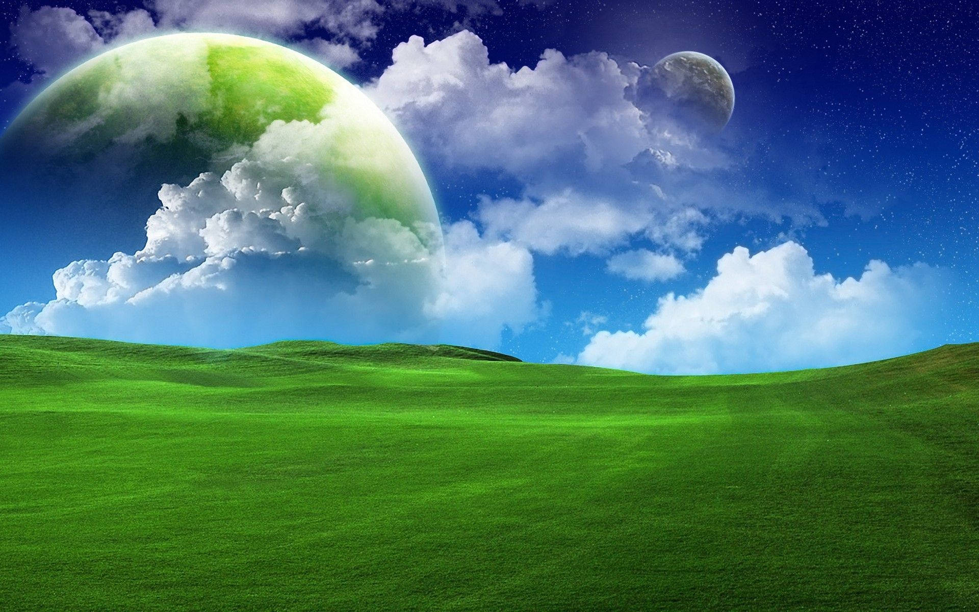 绿地青空 壁纸
