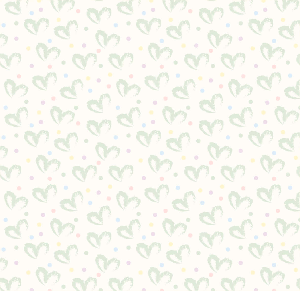 绿色与白色的心形图案 壁纸