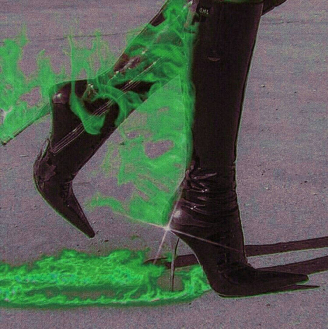 绿色美学Tumblr吸烟靴 壁纸