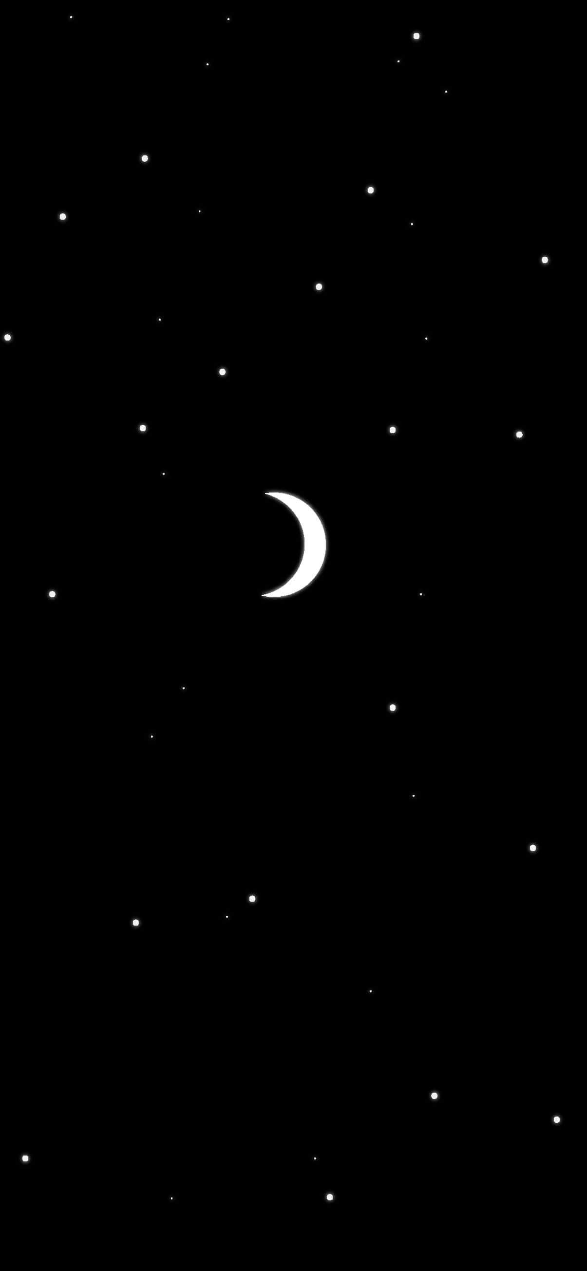 美丽的夜空，月亮和星星。 壁纸