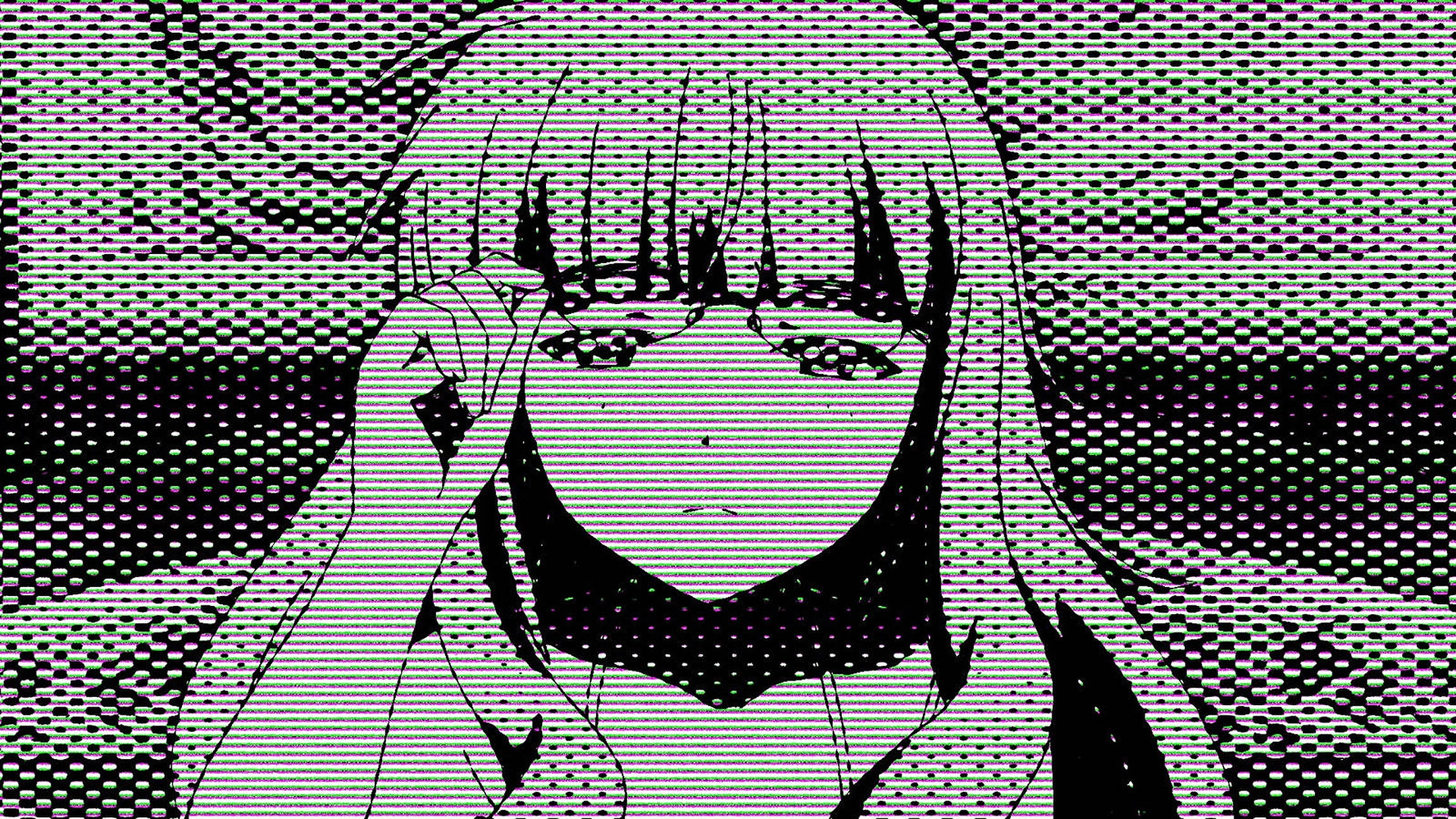 美学少女故障艺术 壁纸