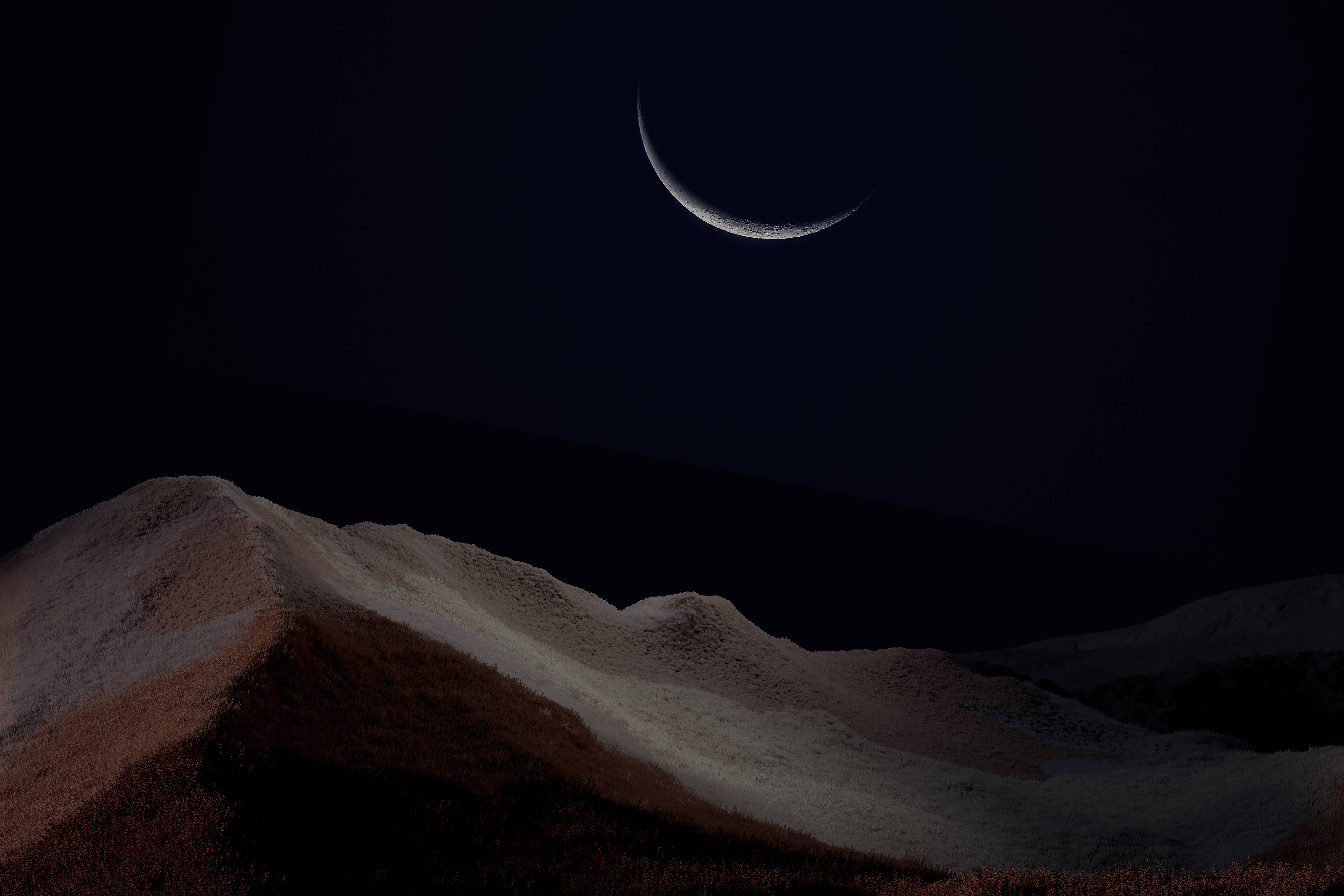美学月夜风景 壁纸
