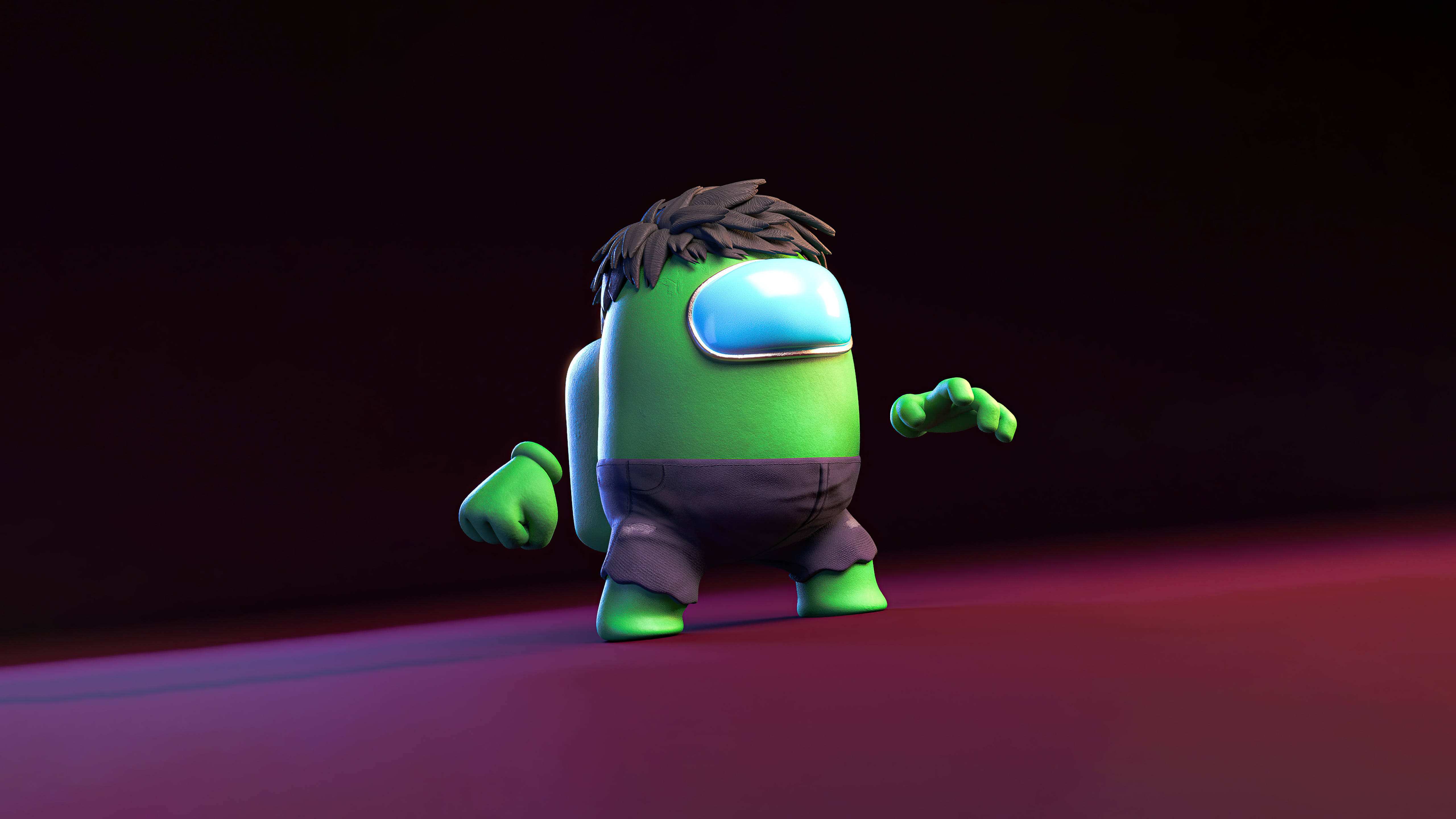 美学绿巨人版Among US 壁纸