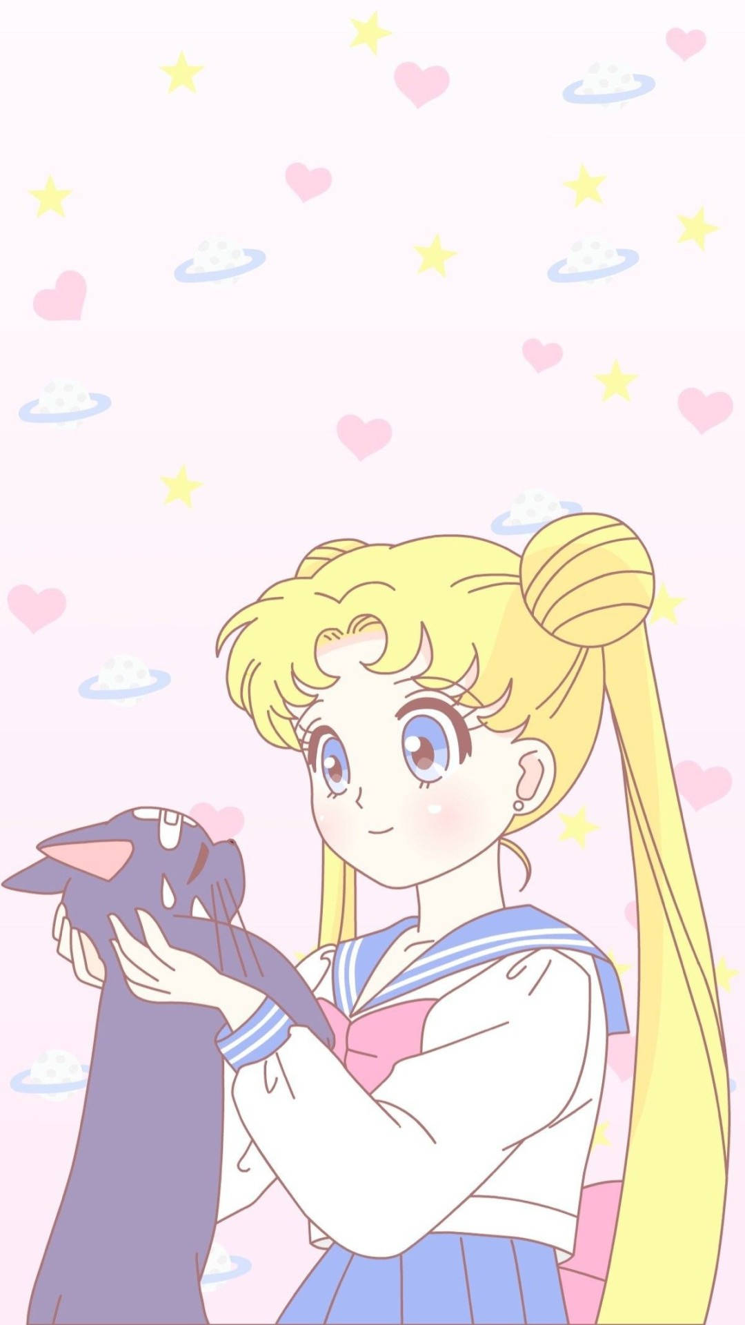 美少女战士猫咪美学粉色动漫 壁纸