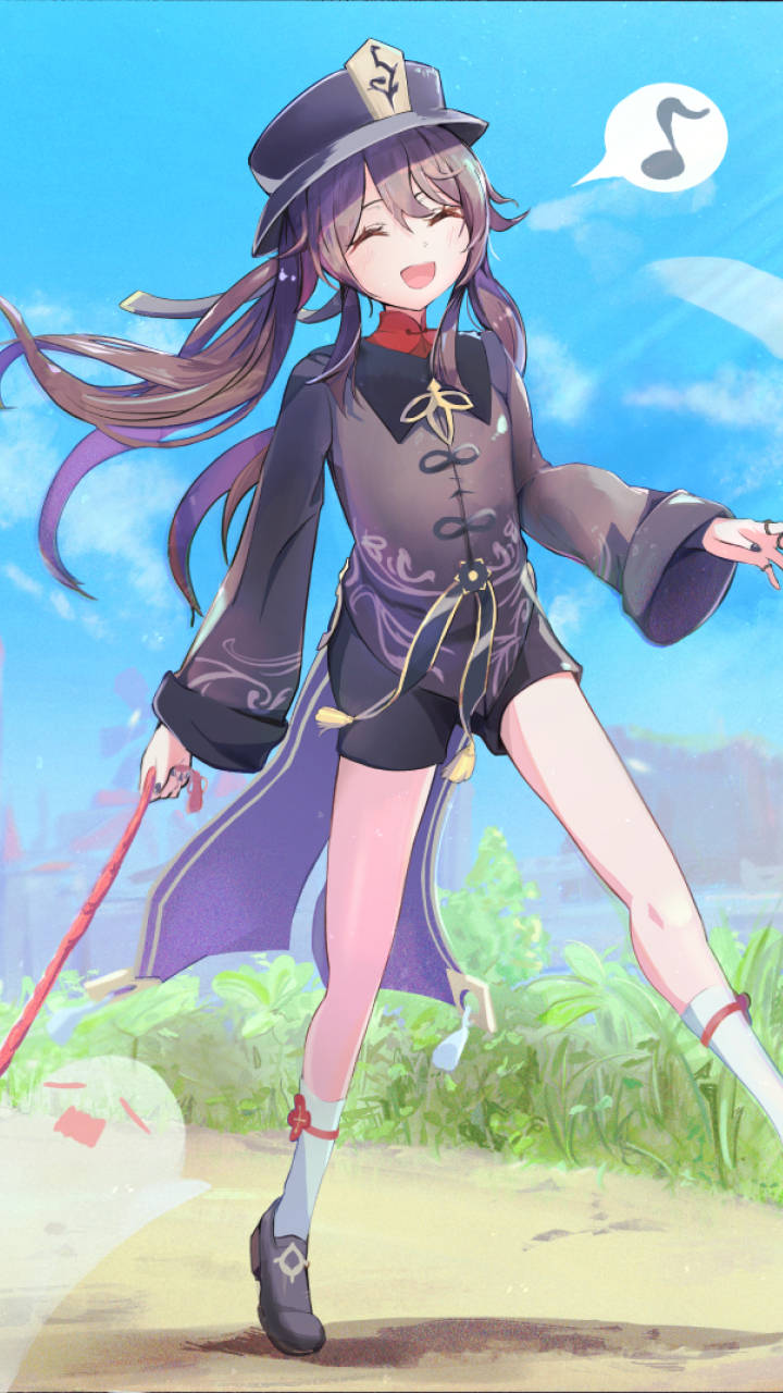 胡桃唱歌原神手机壁纸 壁纸